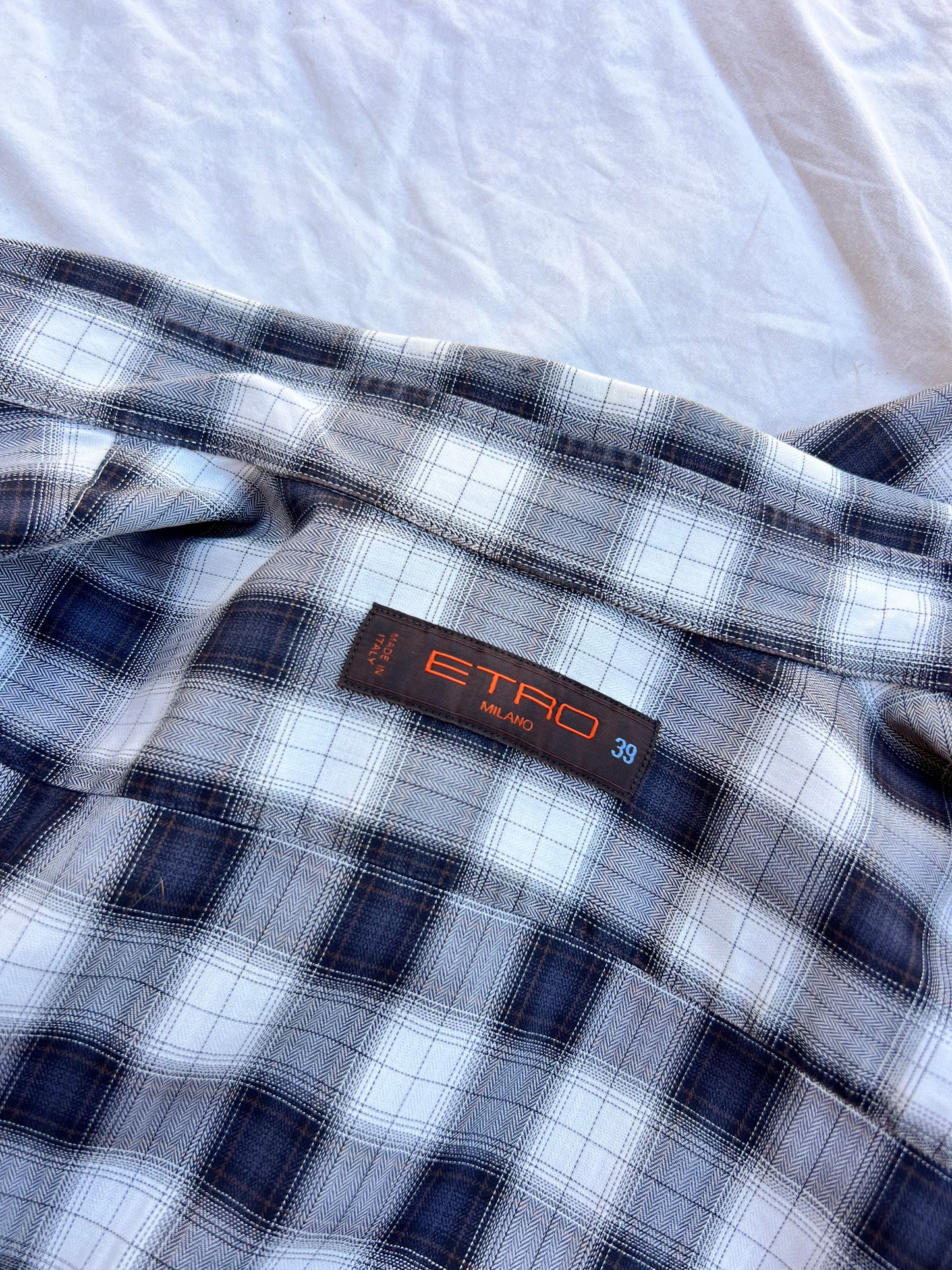 Camicia a Quadri ETRO Milano – 100% Cotone (Taglia 39)