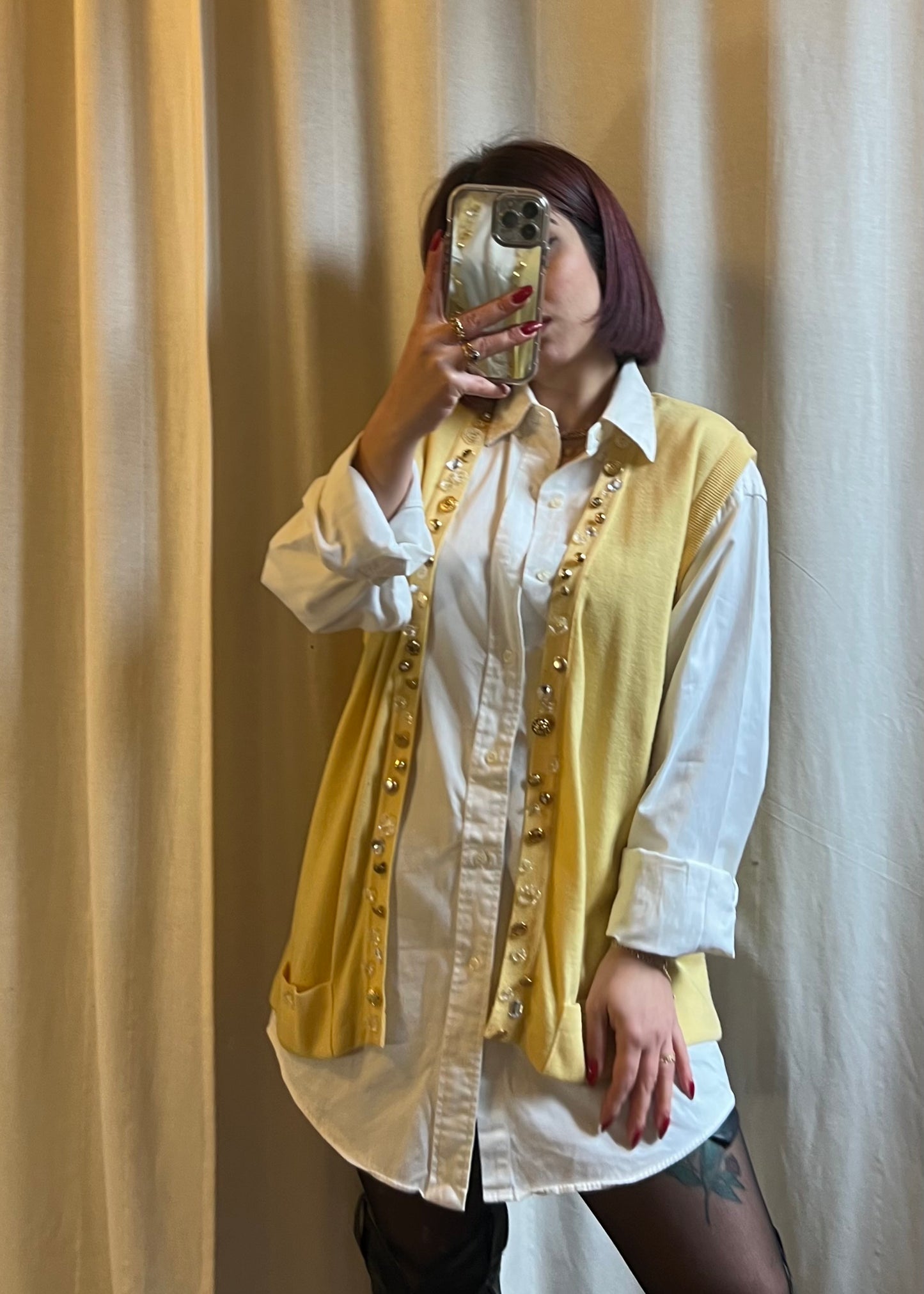 Gilet vintage in pura lana vergine