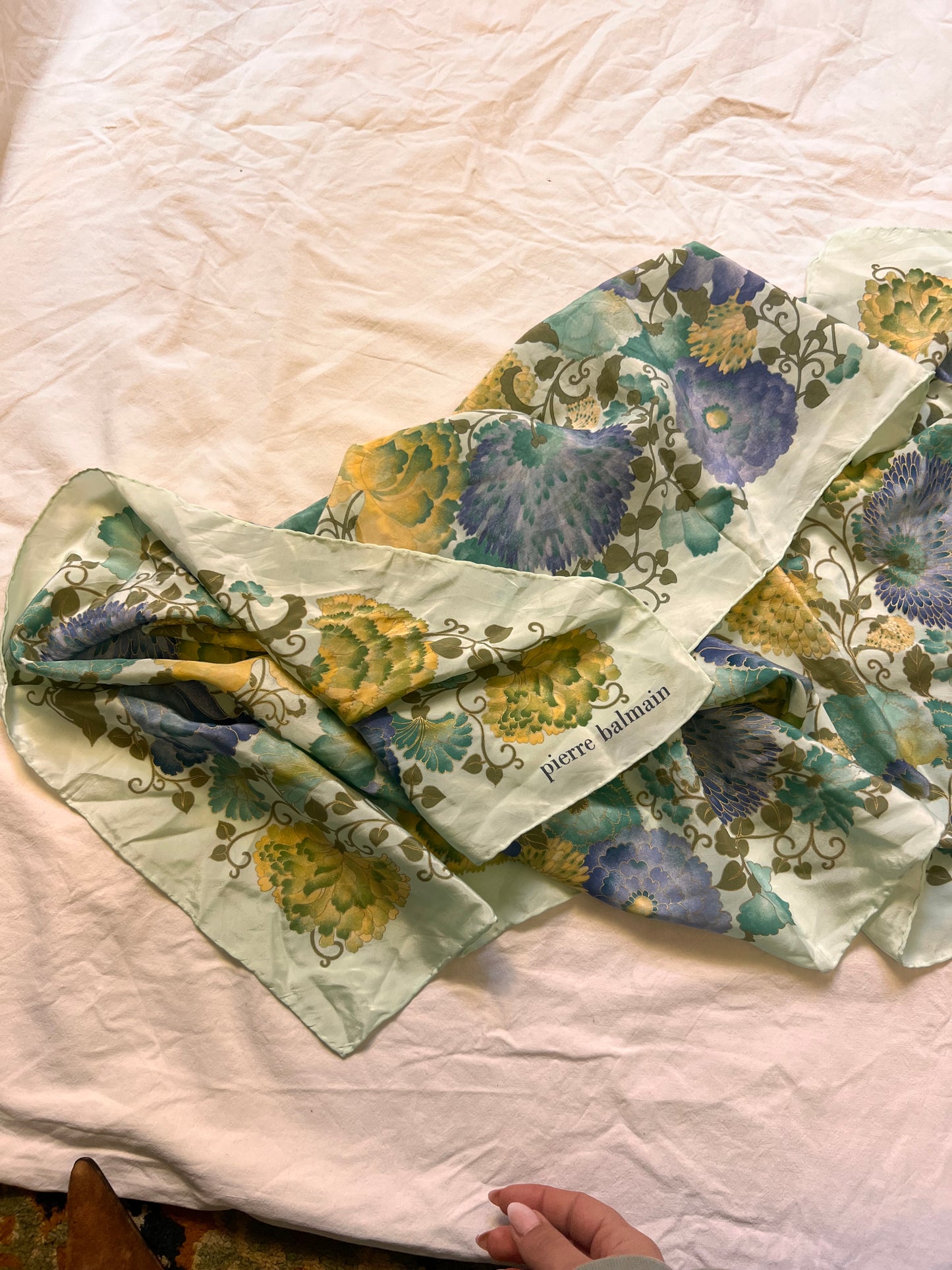 Foulard Pierre Balmain Paris – Seta Vintage 85x85 cm