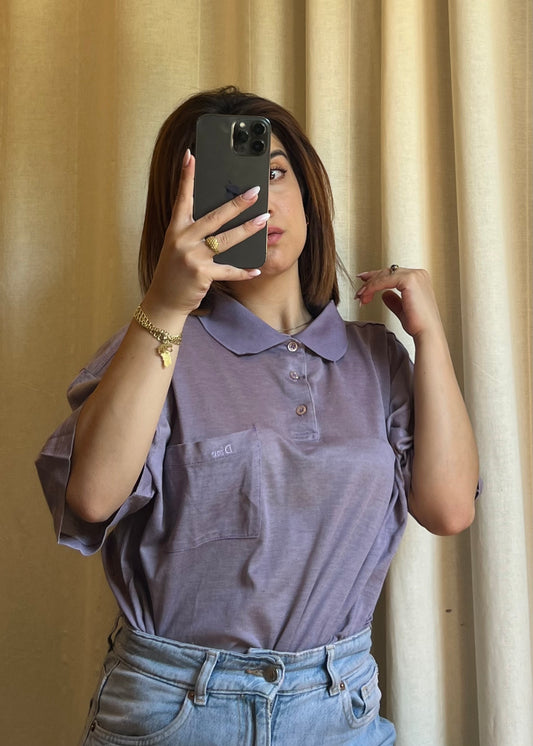 Polo Vintage Christian Dior Monsieur – Color Lavanda / Lillà