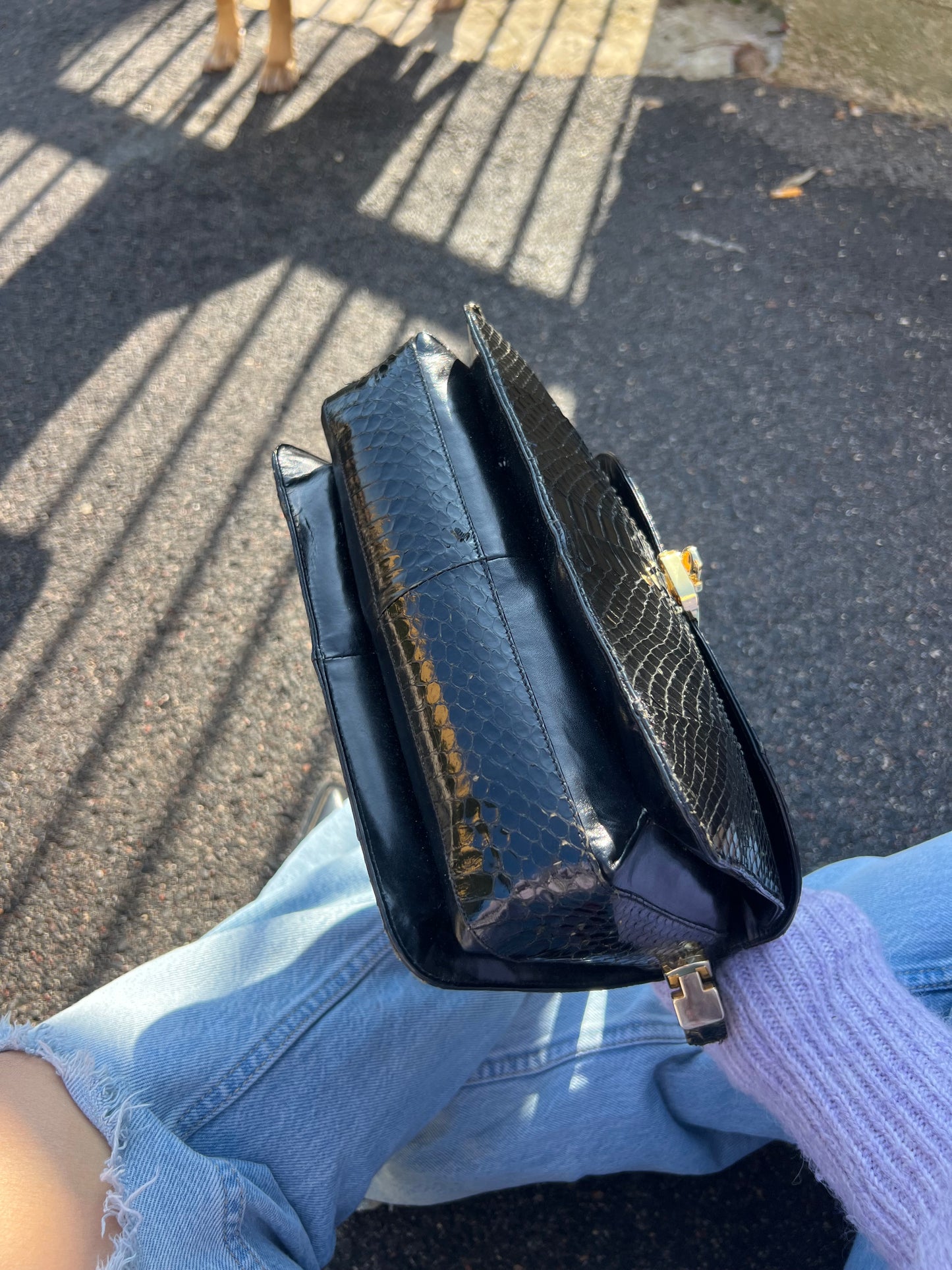 Borsa vintage in pitone