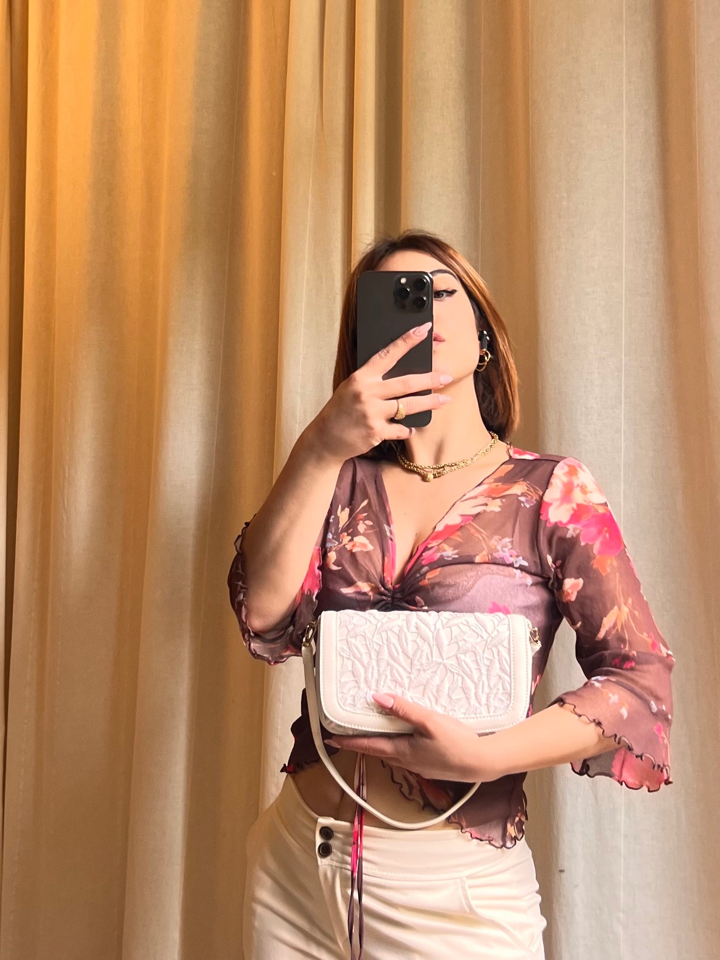Baguette Blumarine pelle e macrame