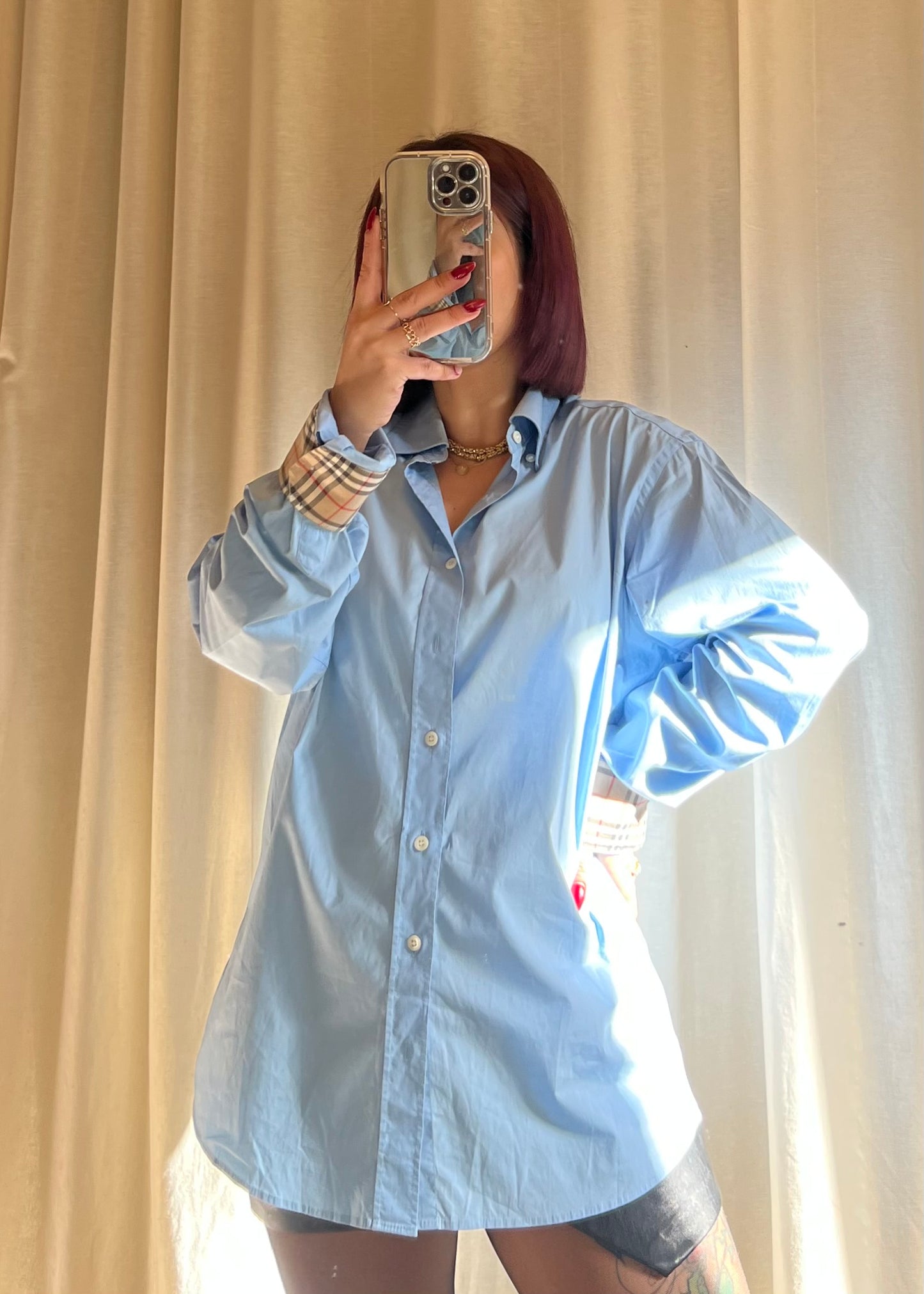 Camicia Burberry azzurra