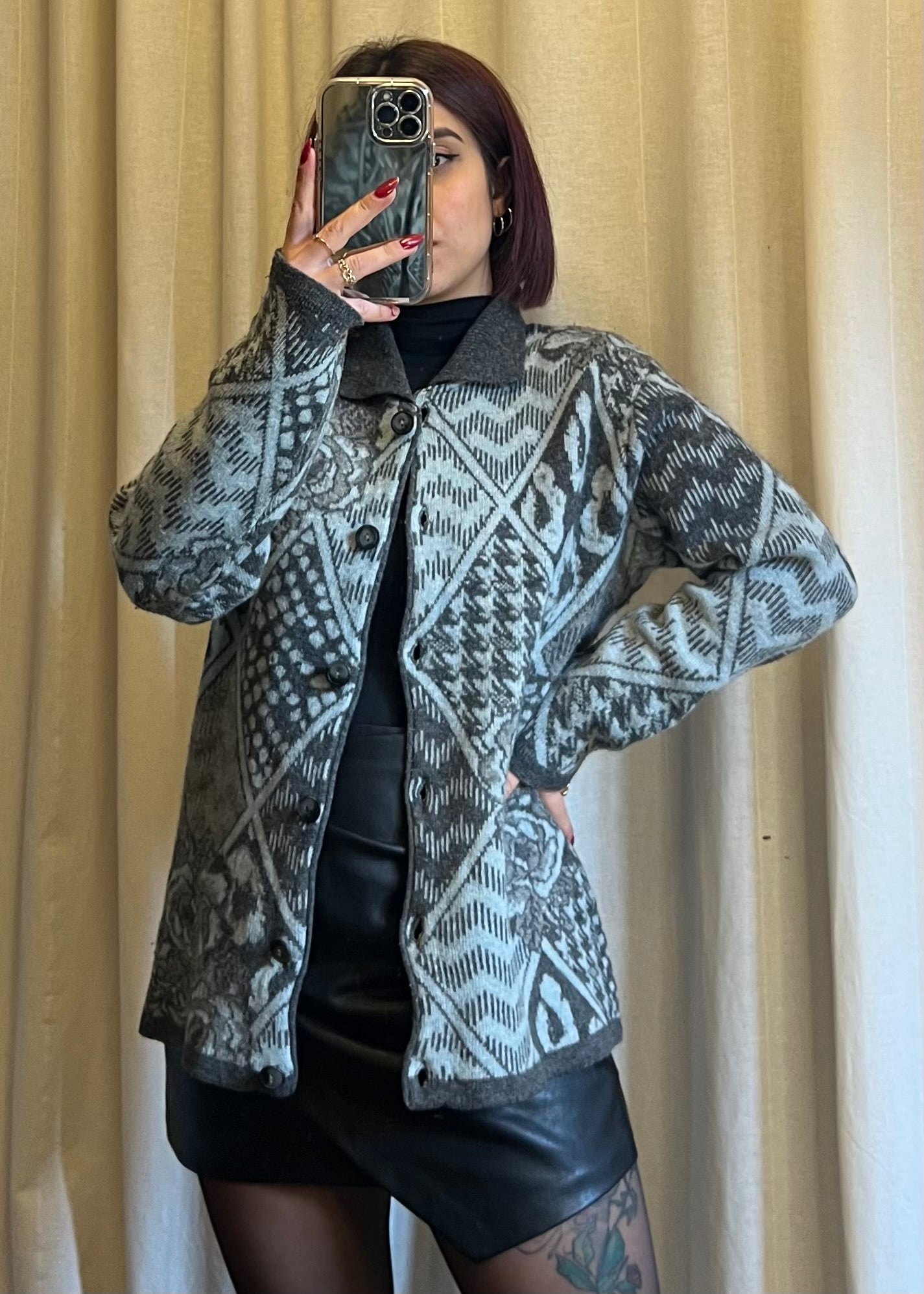 Cardigan vintage in lana