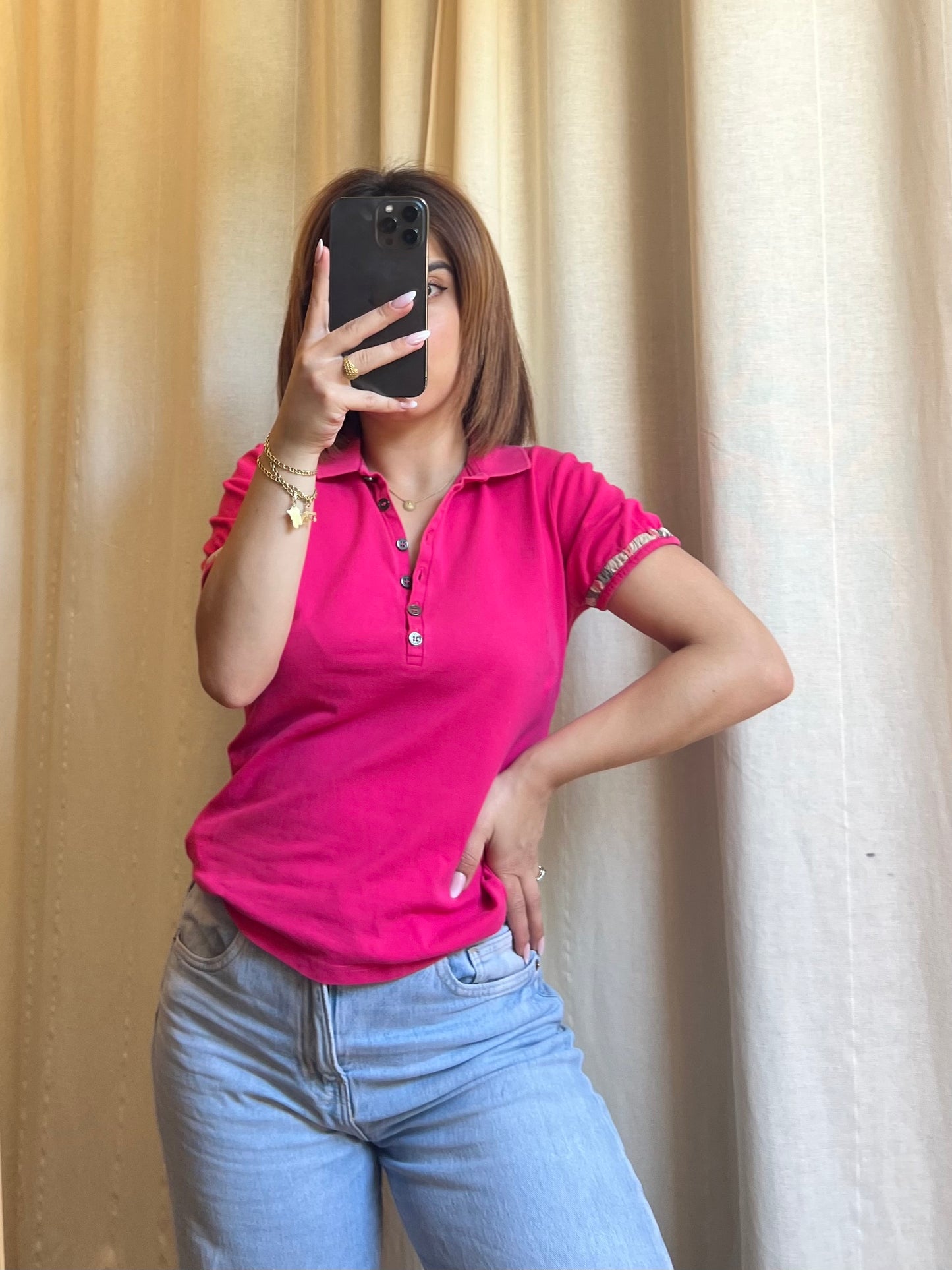 Polo Donna Burberry Brit – Rosa Magenta