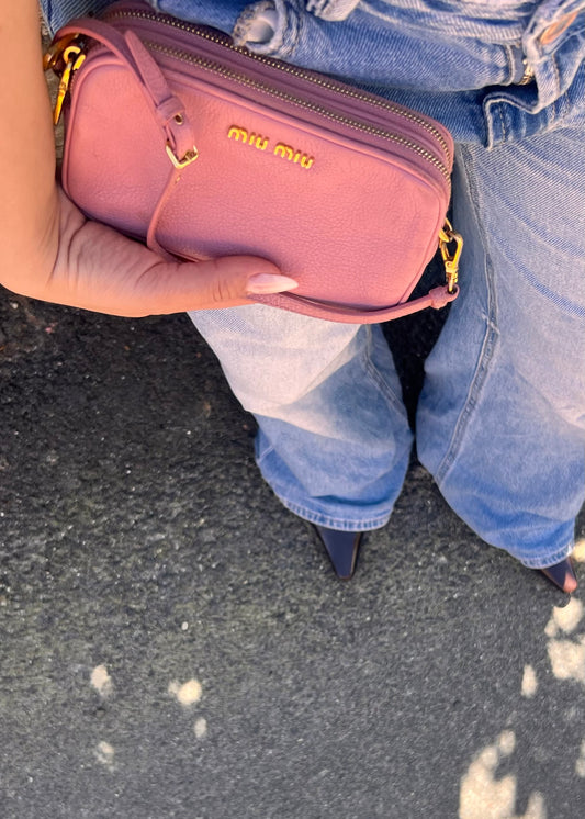 Miu Miu Micro Bag in Pelle – Rosa Pastello