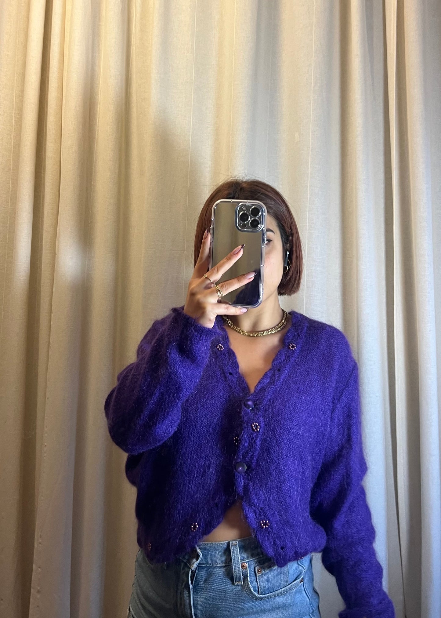 cardigan vintage in lana