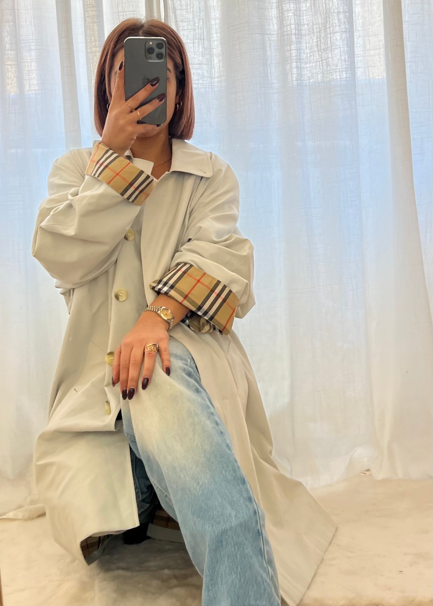 Trench burberry check