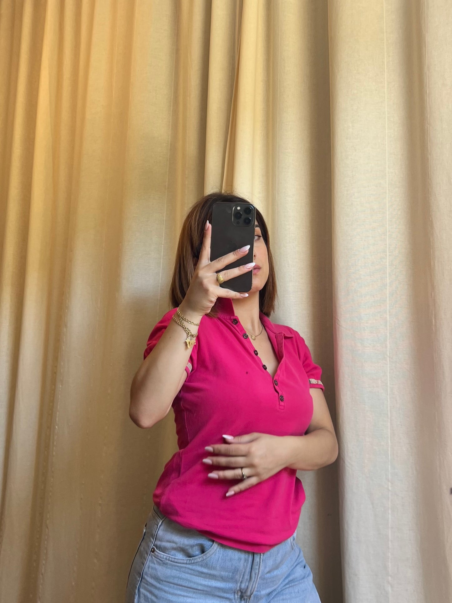 Polo Donna Burberry Brit – Rosa Magenta