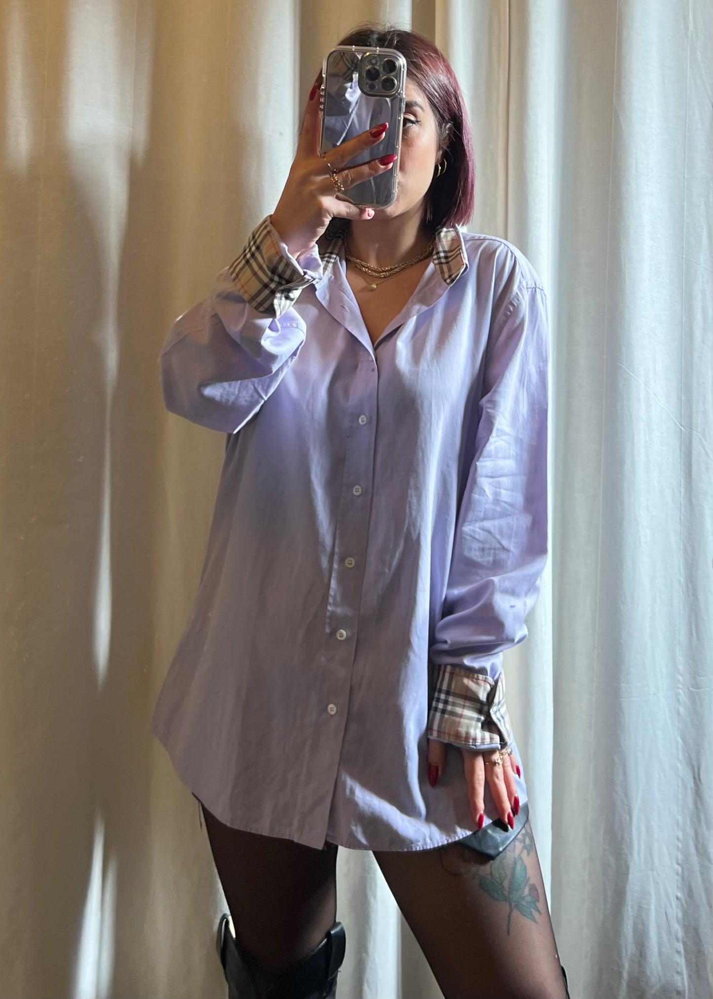 Camicia Burberry lilla