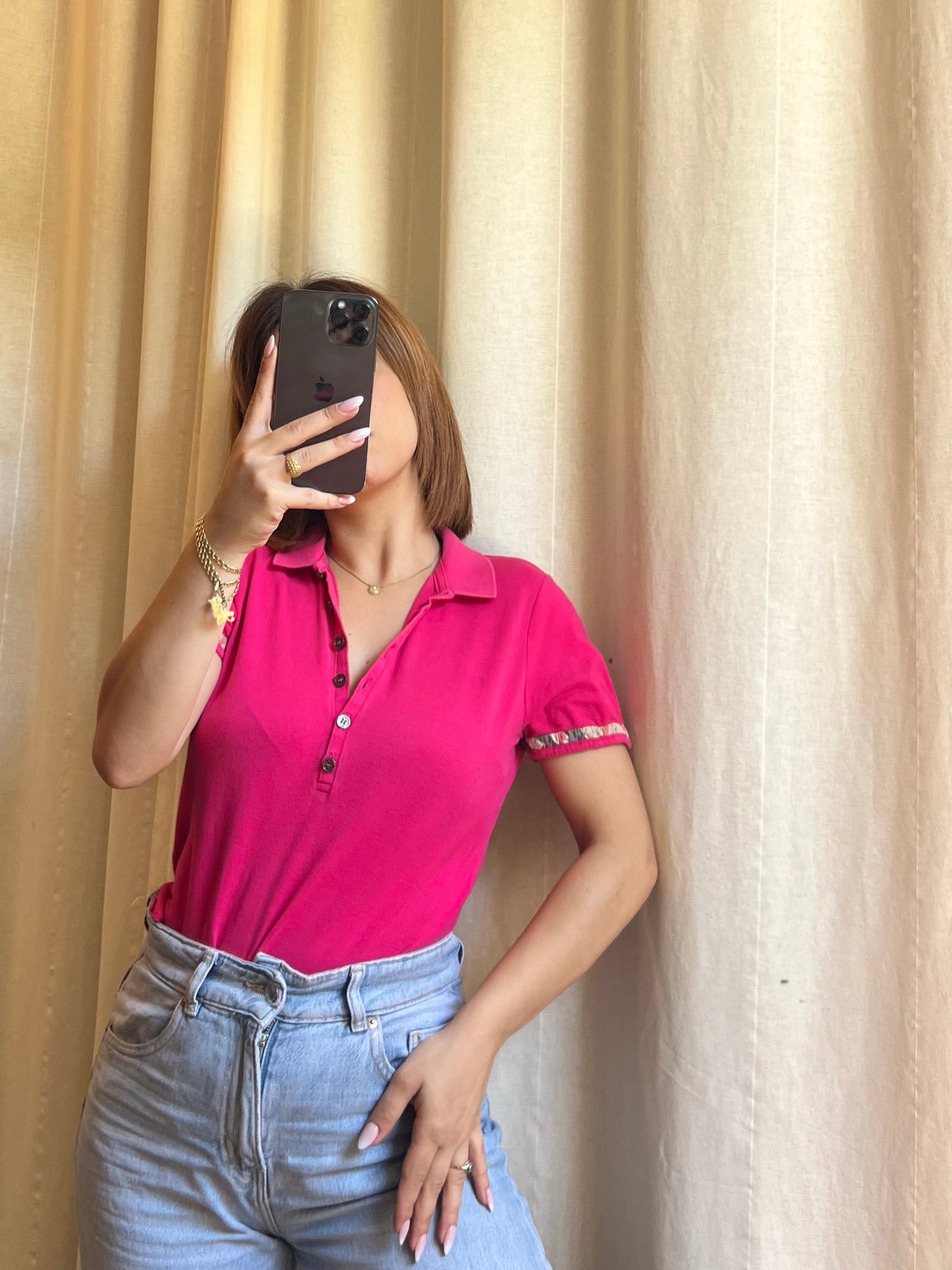Polo Donna Burberry Brit – Rosa Magenta