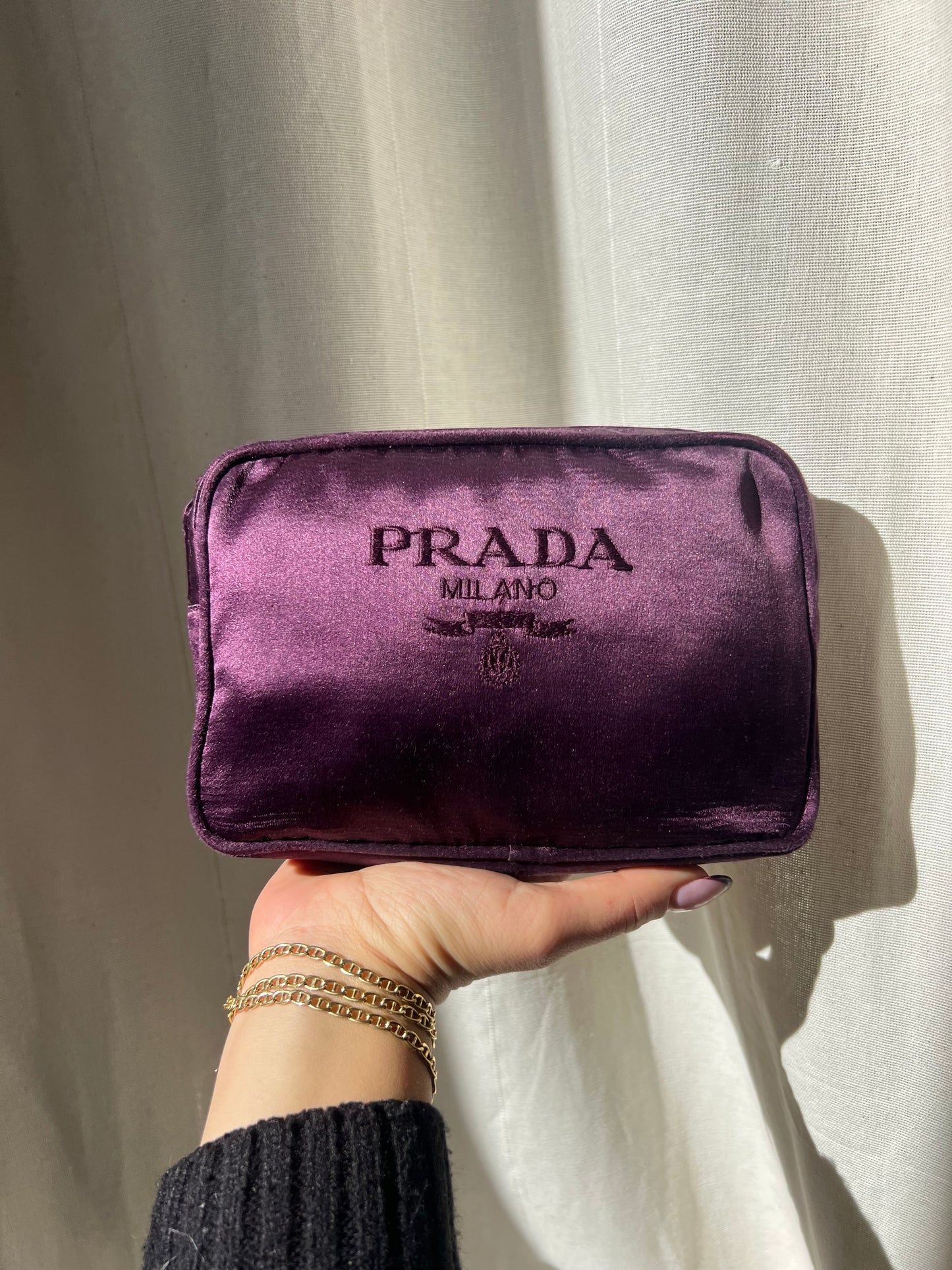 Pochette Prada in seta