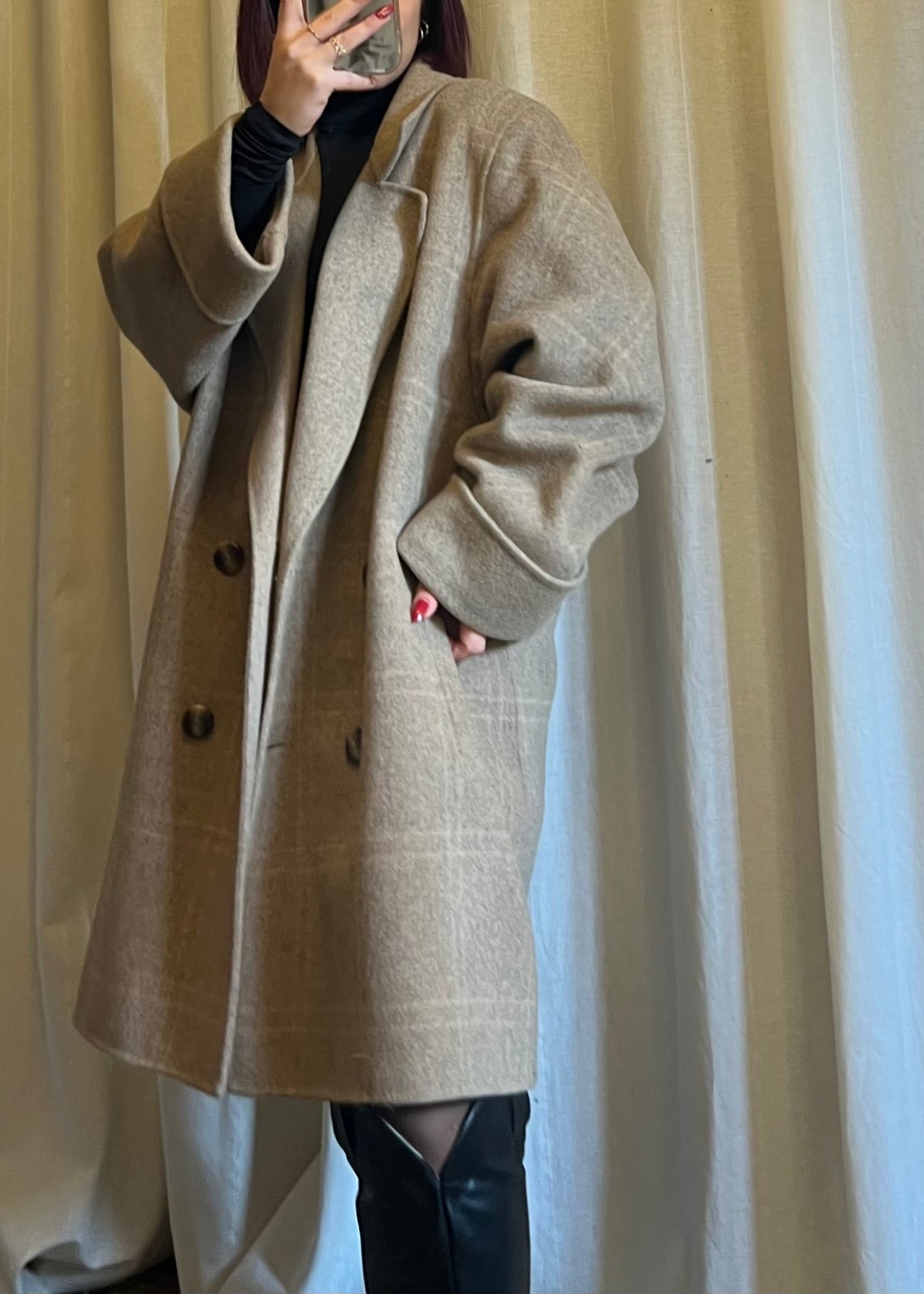 Capotto doppio petto in lana