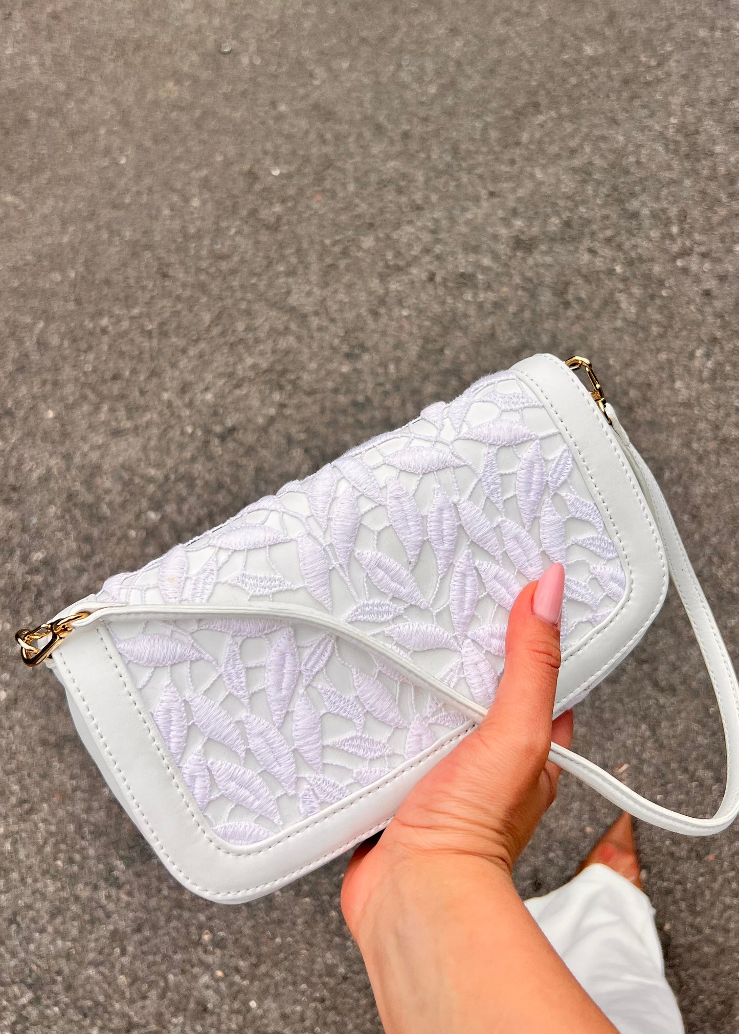 Baguette Blumarine pelle e macrame
