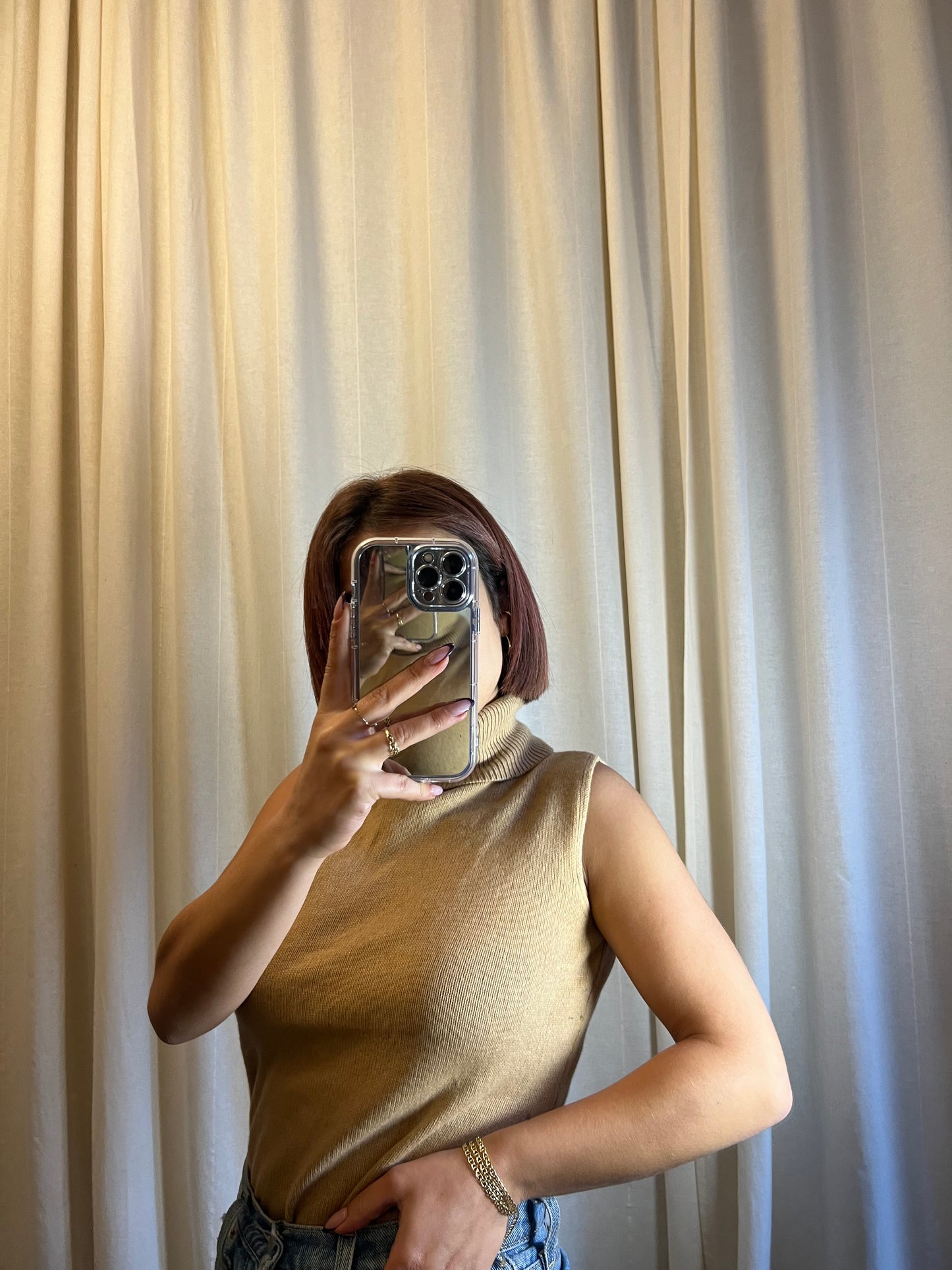 maglione in lana smanicato