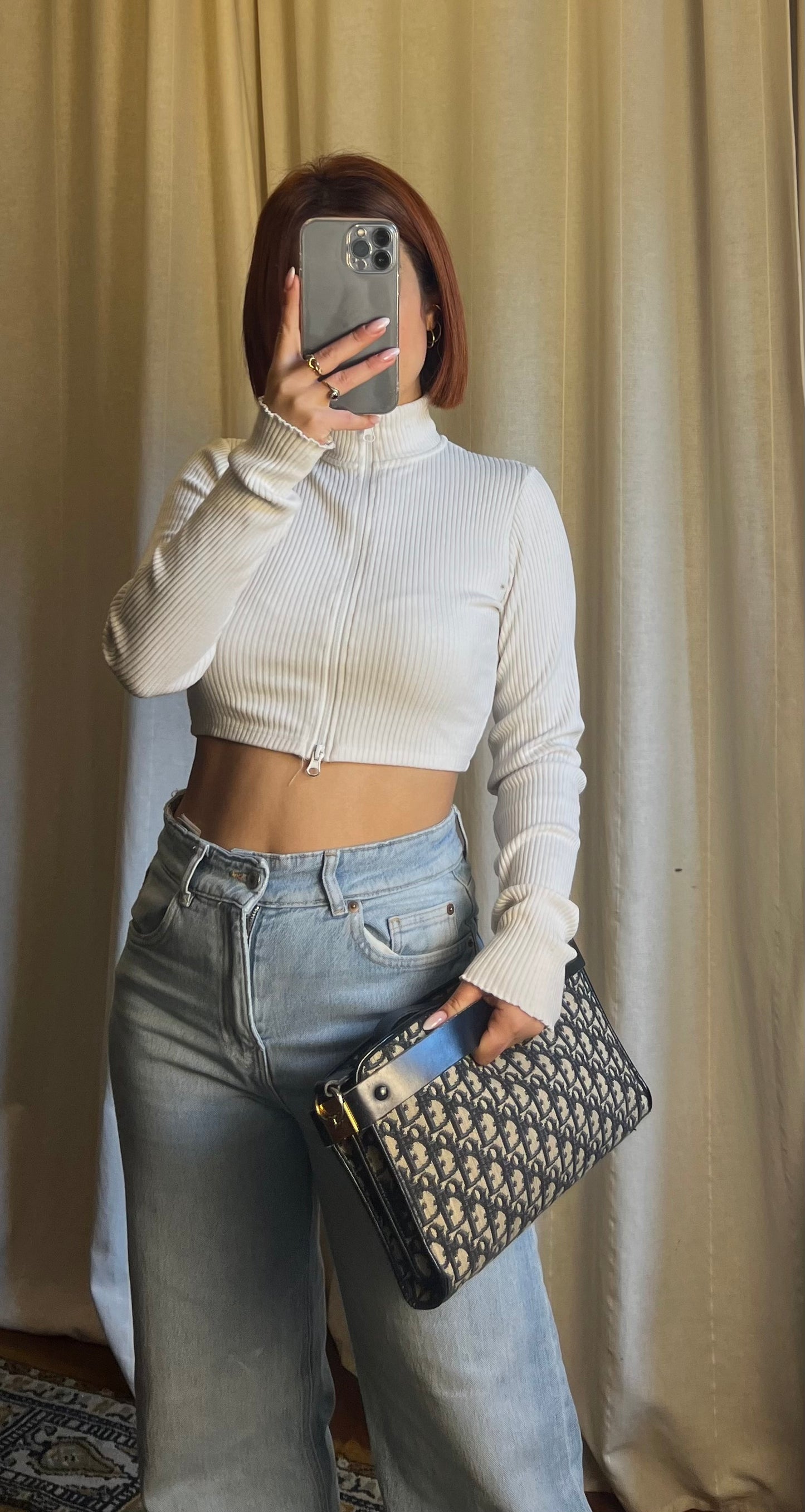 Christian Dior – Baguette Vintage 3-in-1 in Tela Oblique Blu Navy