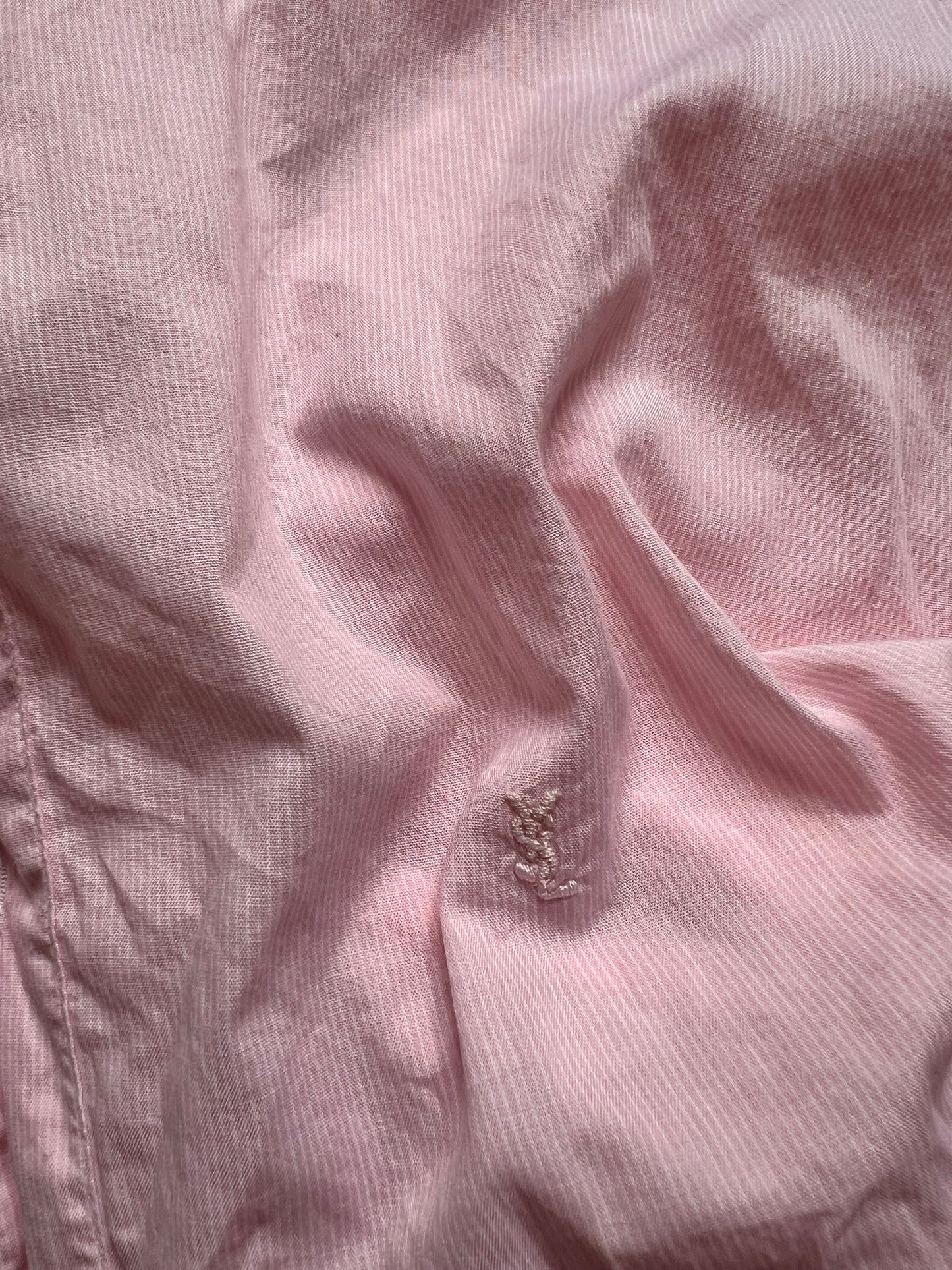 Camicia Vintage Yves Saint Laurent – Rosa a Righe Sottili