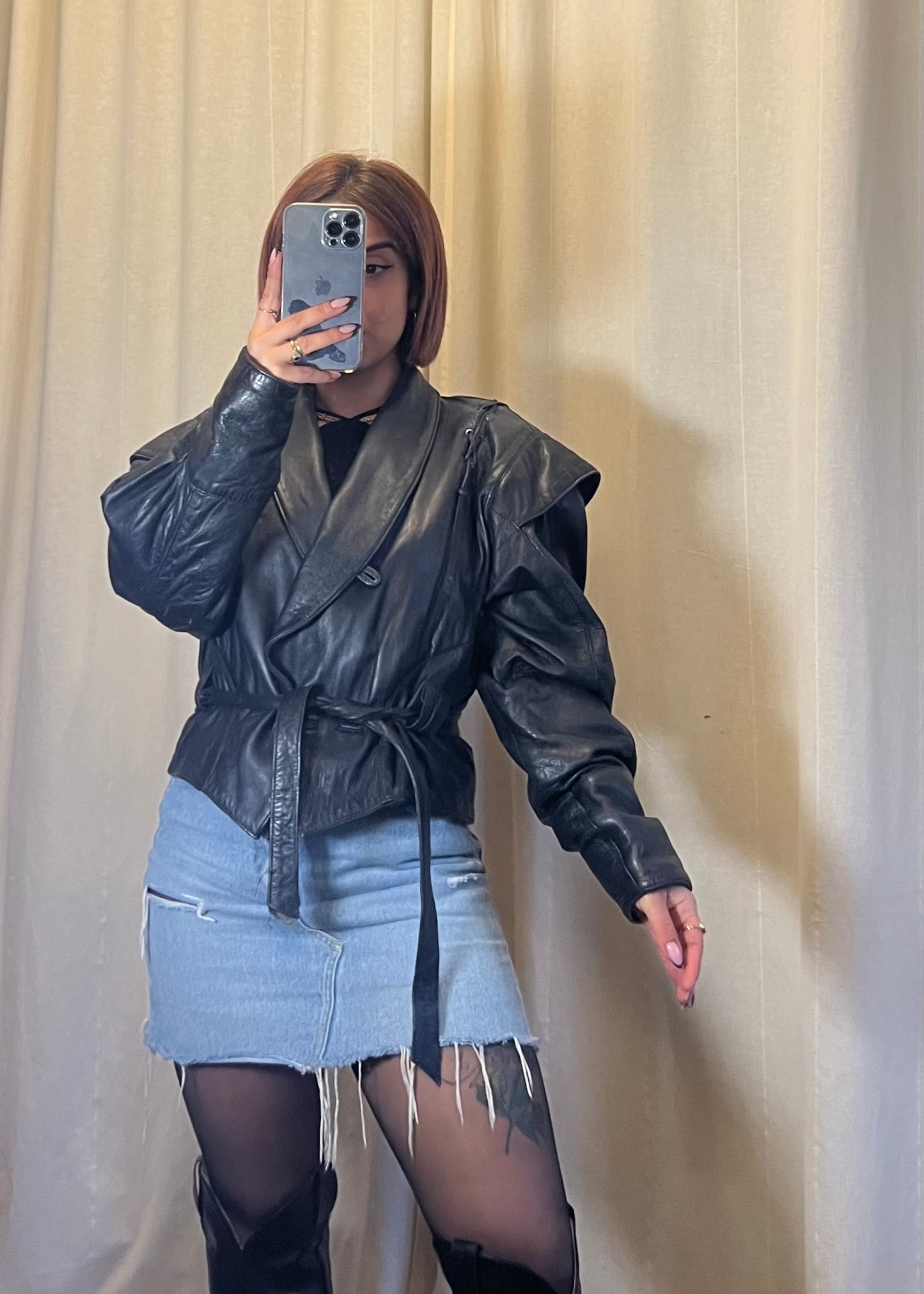 giacca in pelle anni 70