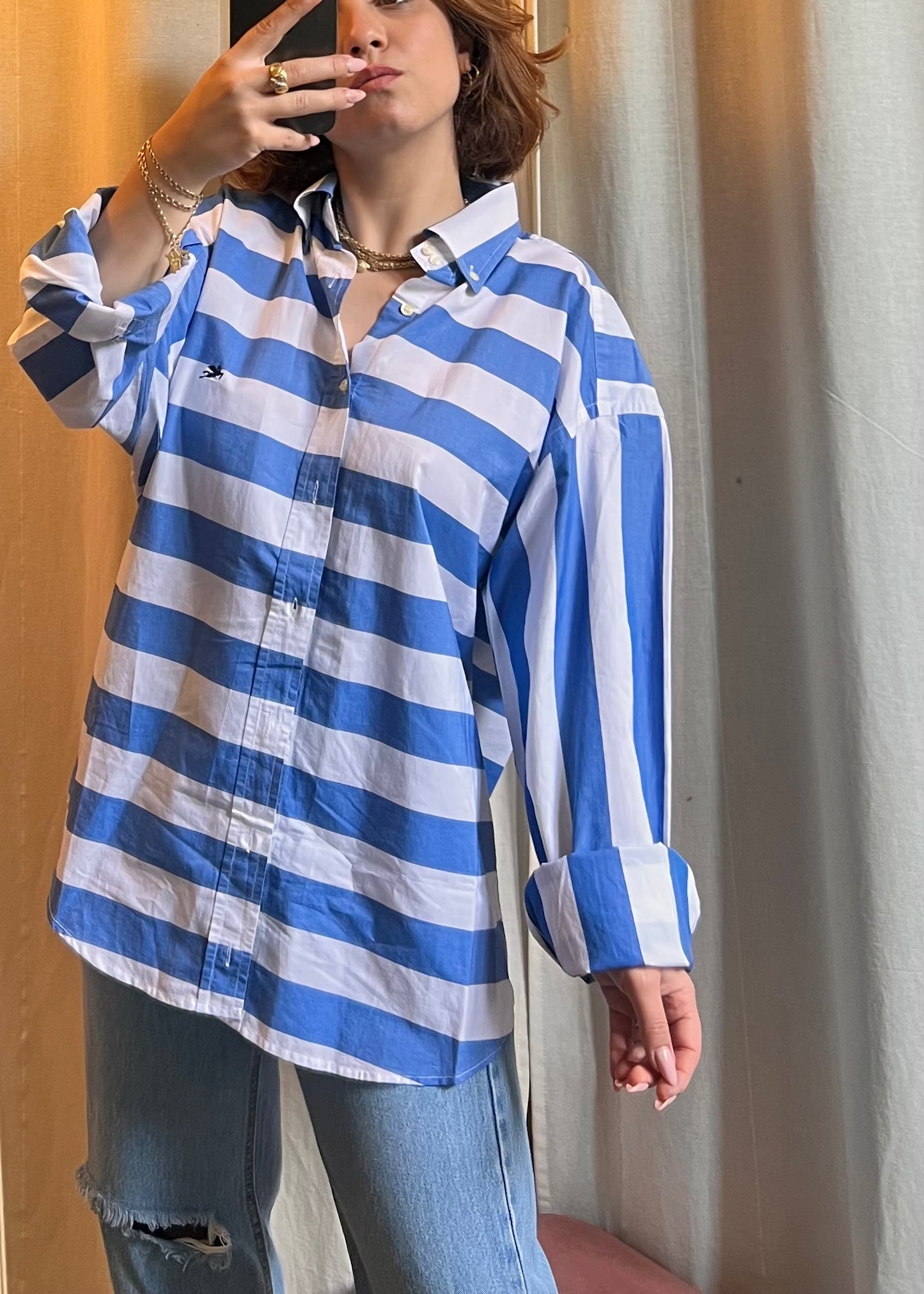 Camicia ETRO Milano - Righe Maxi Azzurre e Bianche