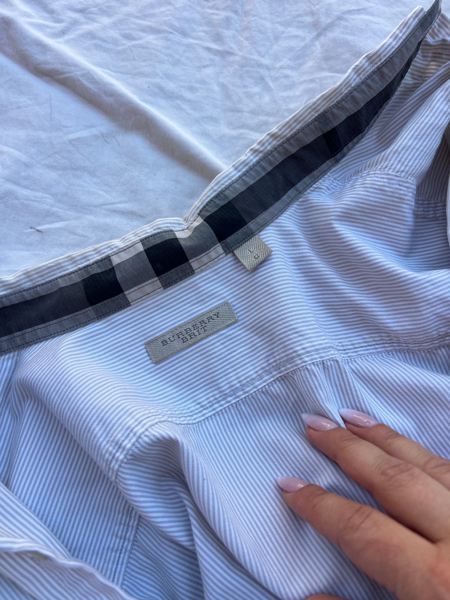 Camicia Burberry Brit a Righe Sottili – Taglia L