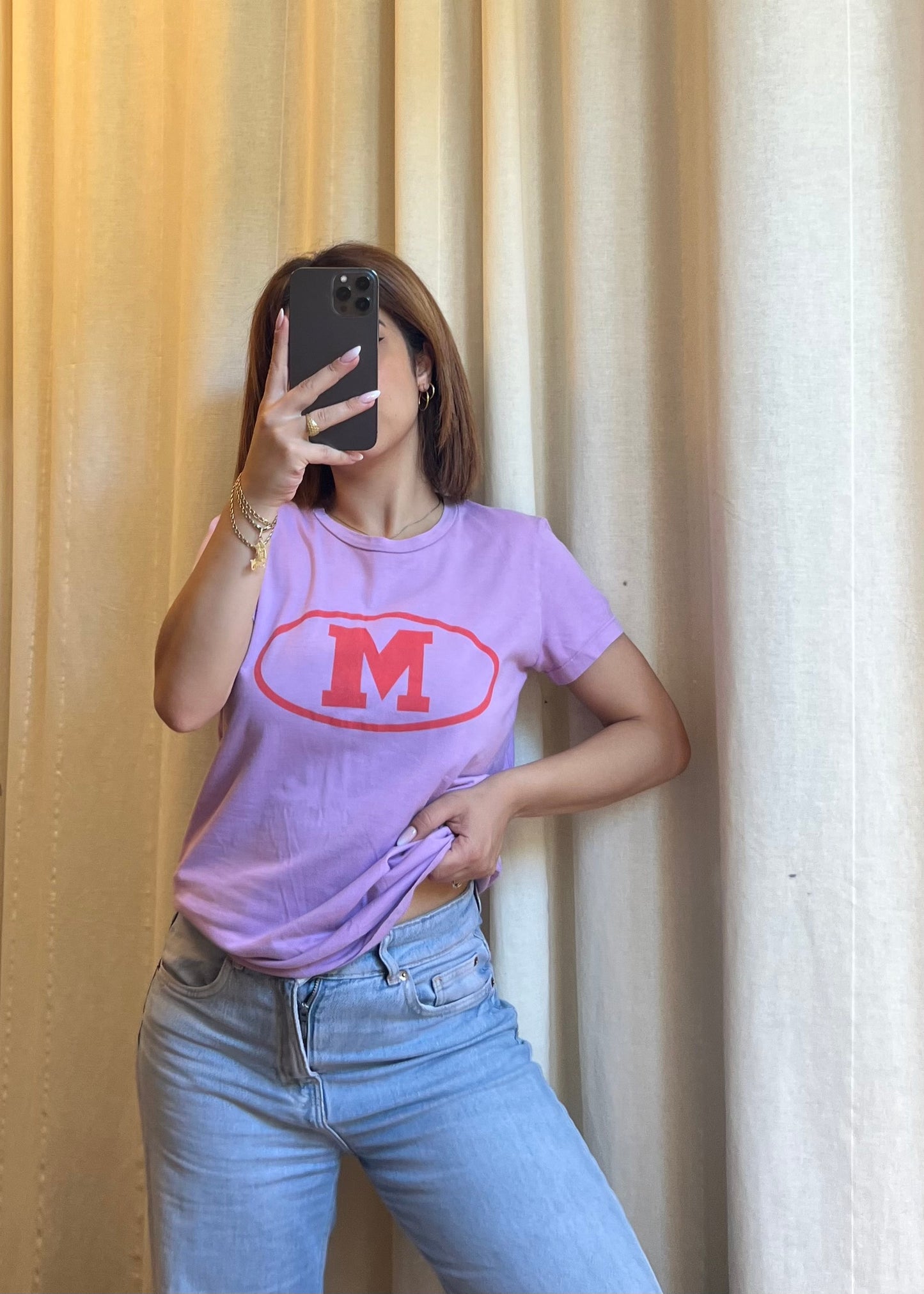 Maglietta Missoni - Lavanda con Logo Rosso