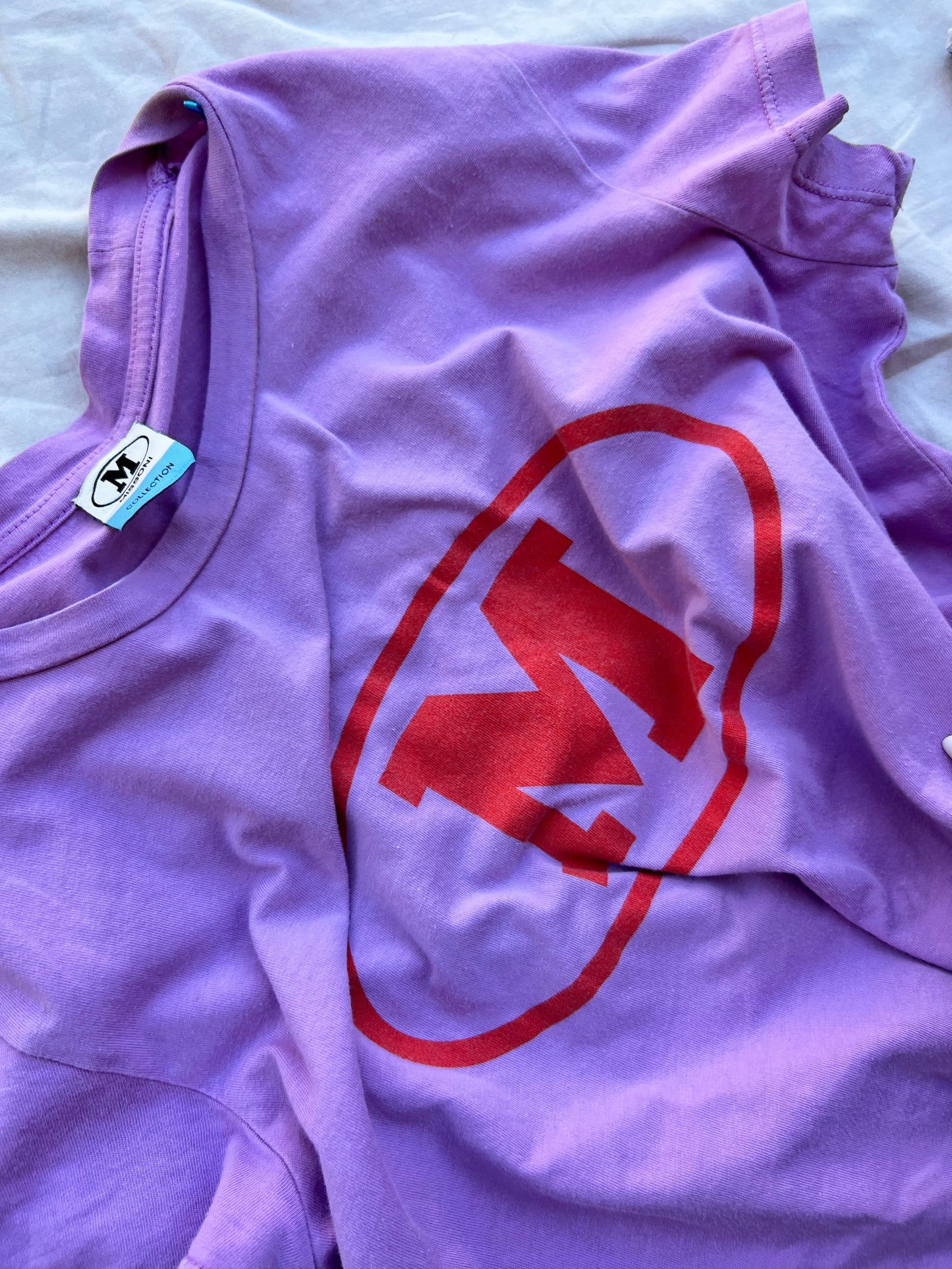 Maglietta Missoni - Lavanda con Logo Rosso