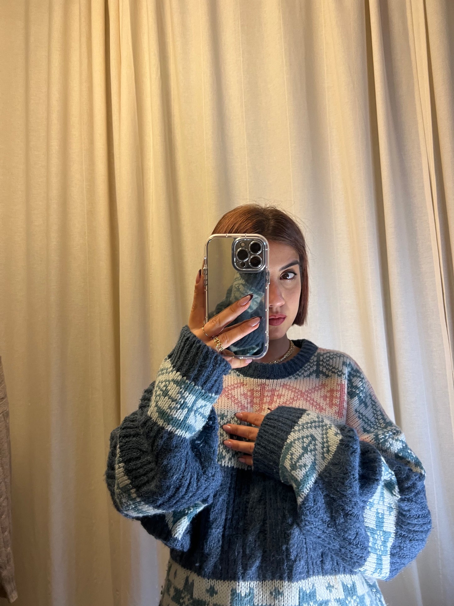 Maglione over in lana