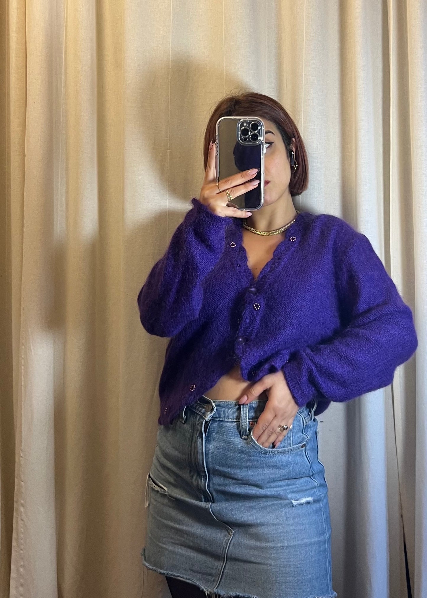 cardigan vintage in lana