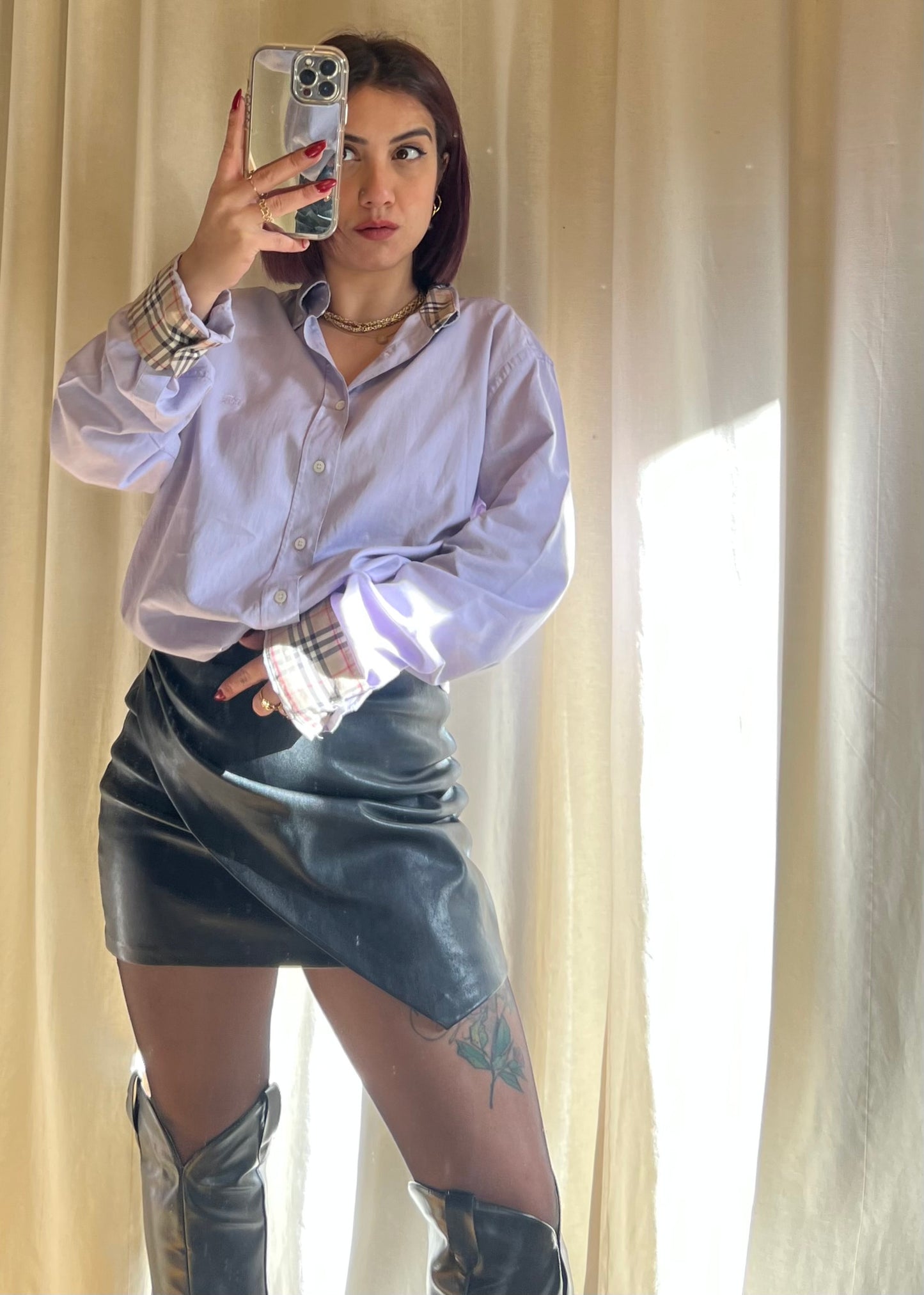 Camicia Burberry lilla