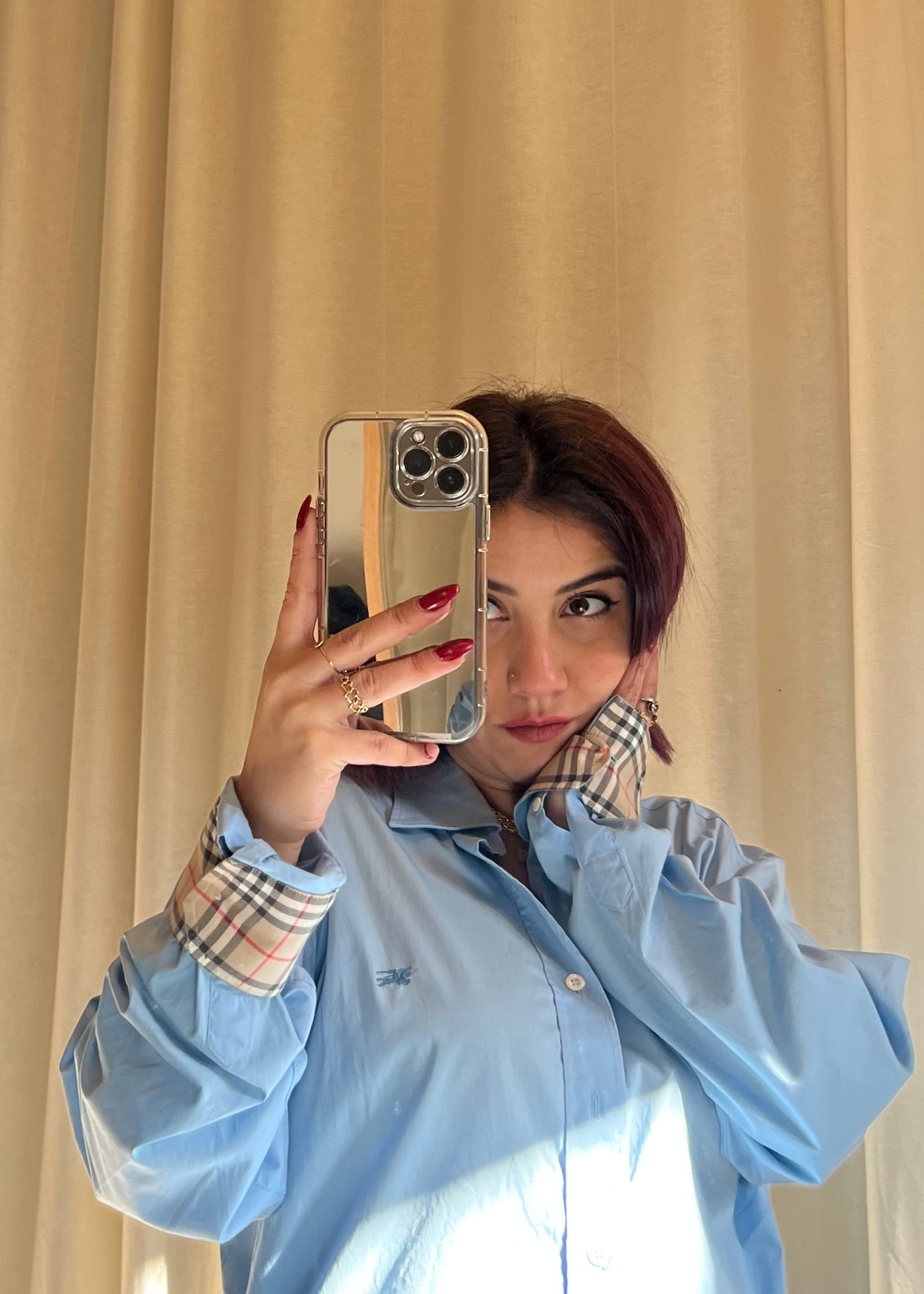 Camicia Burberry azzurra