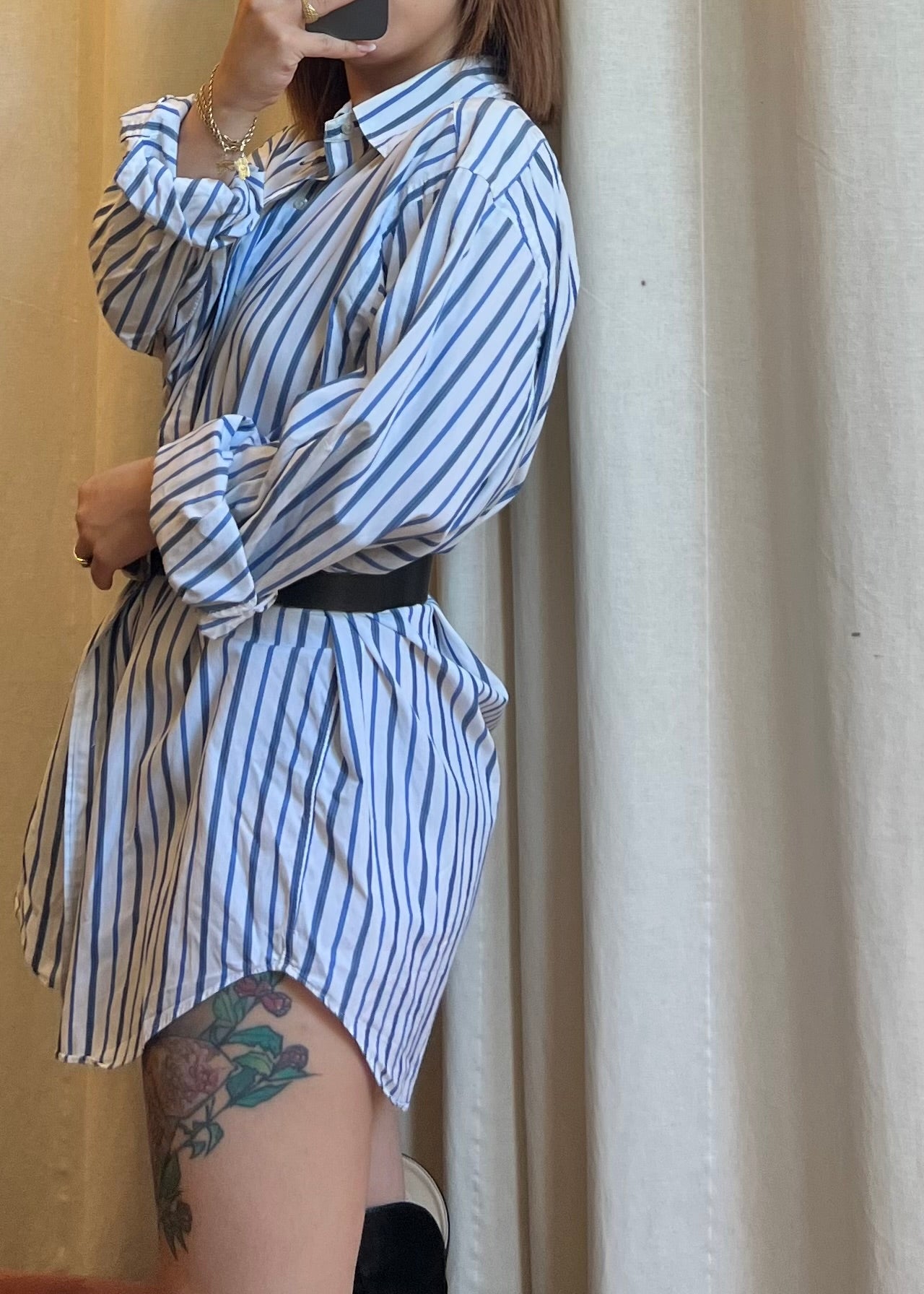 Camicia Vintage Polo Ralph Lauren "Blaire" – Righe Bianco e Blu