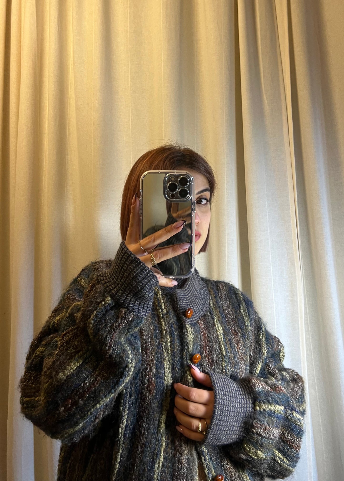 Bomber vintage in lana