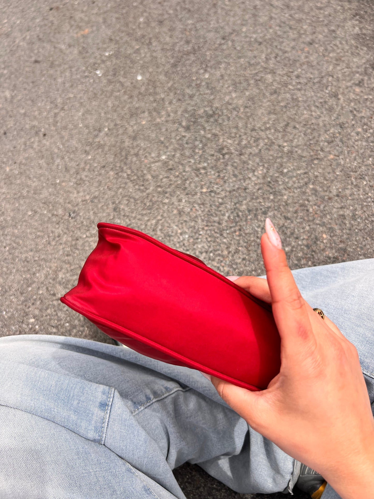 Prada  nylon Mini Bag - Rosso Iconico  leggi bio