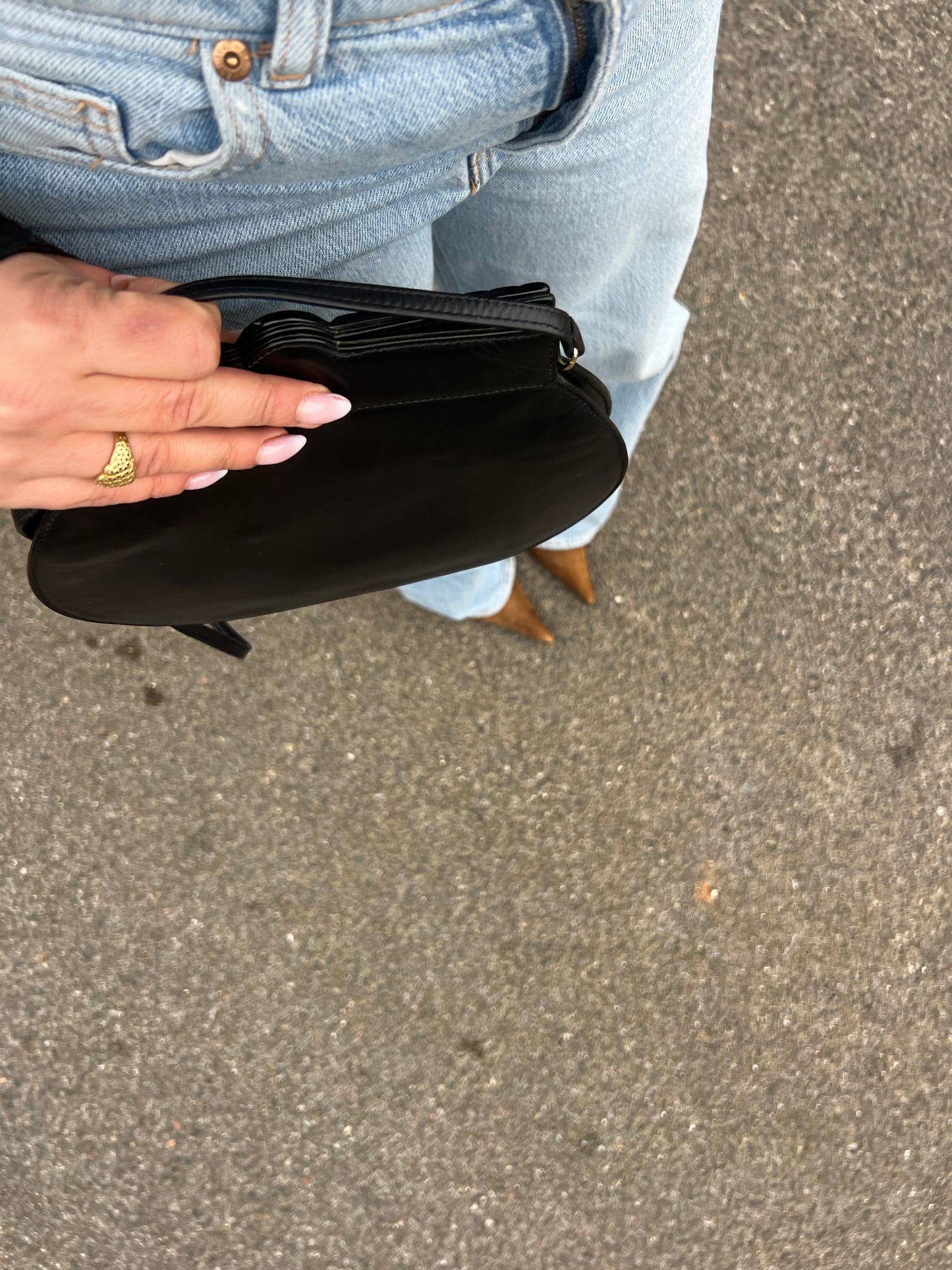 Valentino Garavani – Borsa Vintage a clutch/ Tracolla in Pelle Plissé