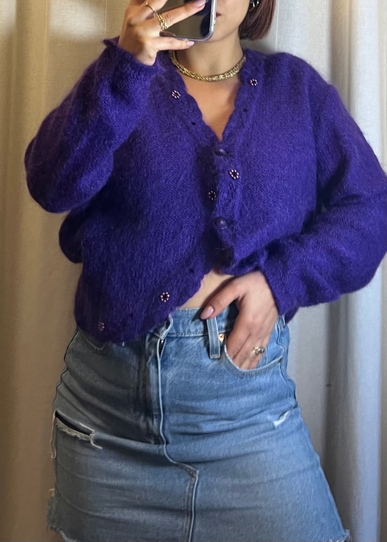 cardigan vintage in lana