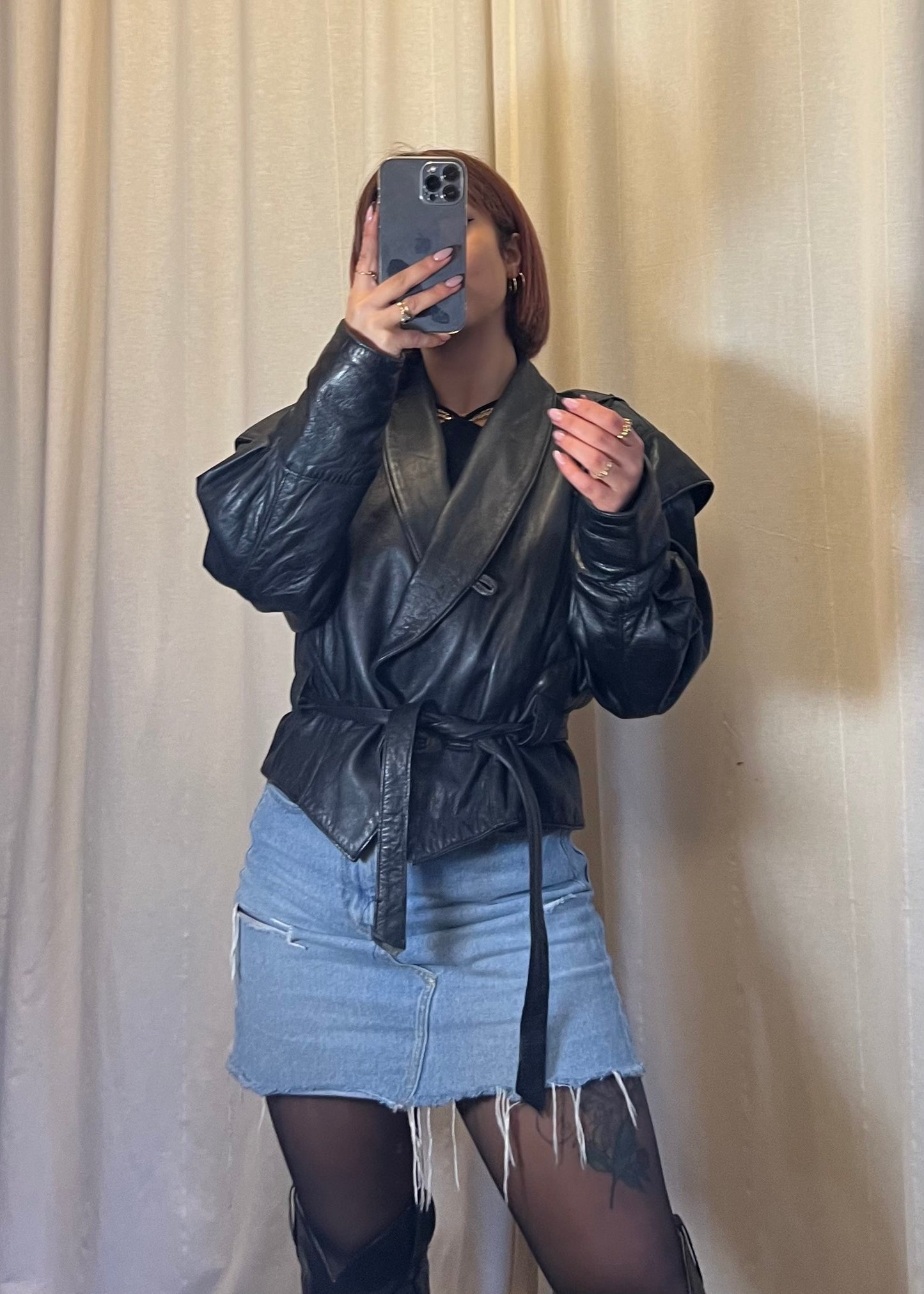 giacca in pelle anni 70