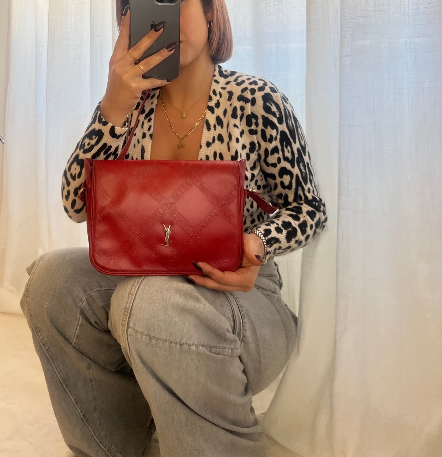 Super rare 70's Ysl Red bag