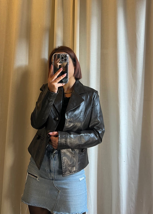 Blazer in vera pelle