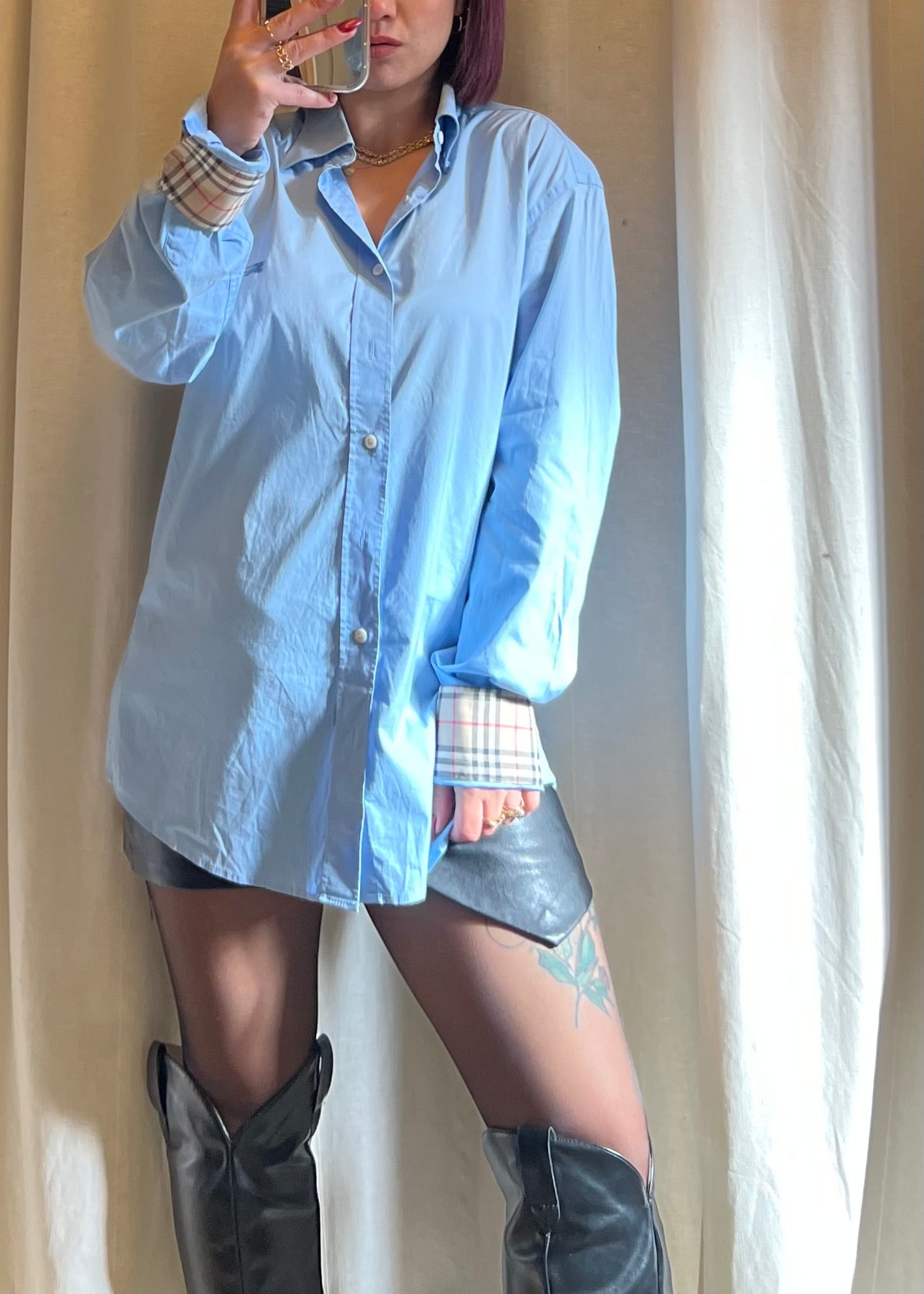 Camicia Burberry azzurra