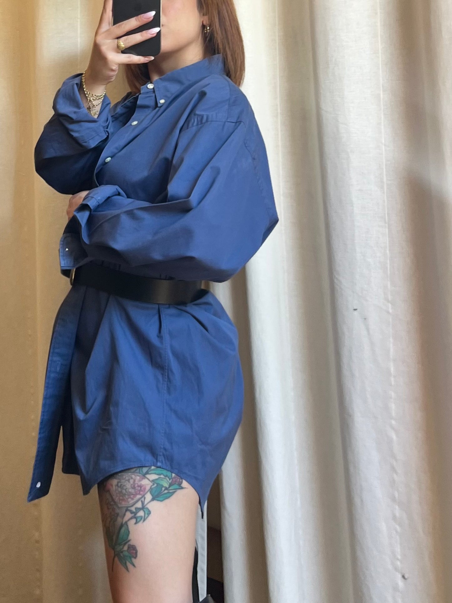Polo Ralph Lauren camicia oversize in cotone blu