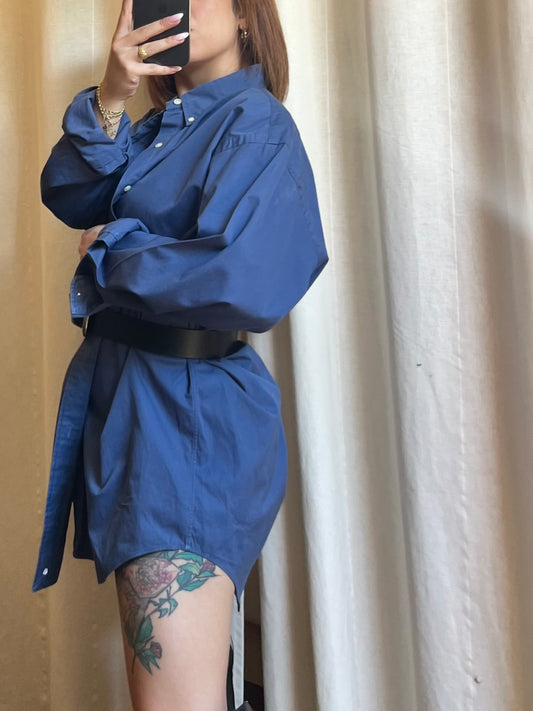 Polo Ralph Lauren camicia oversize in cotone blu
