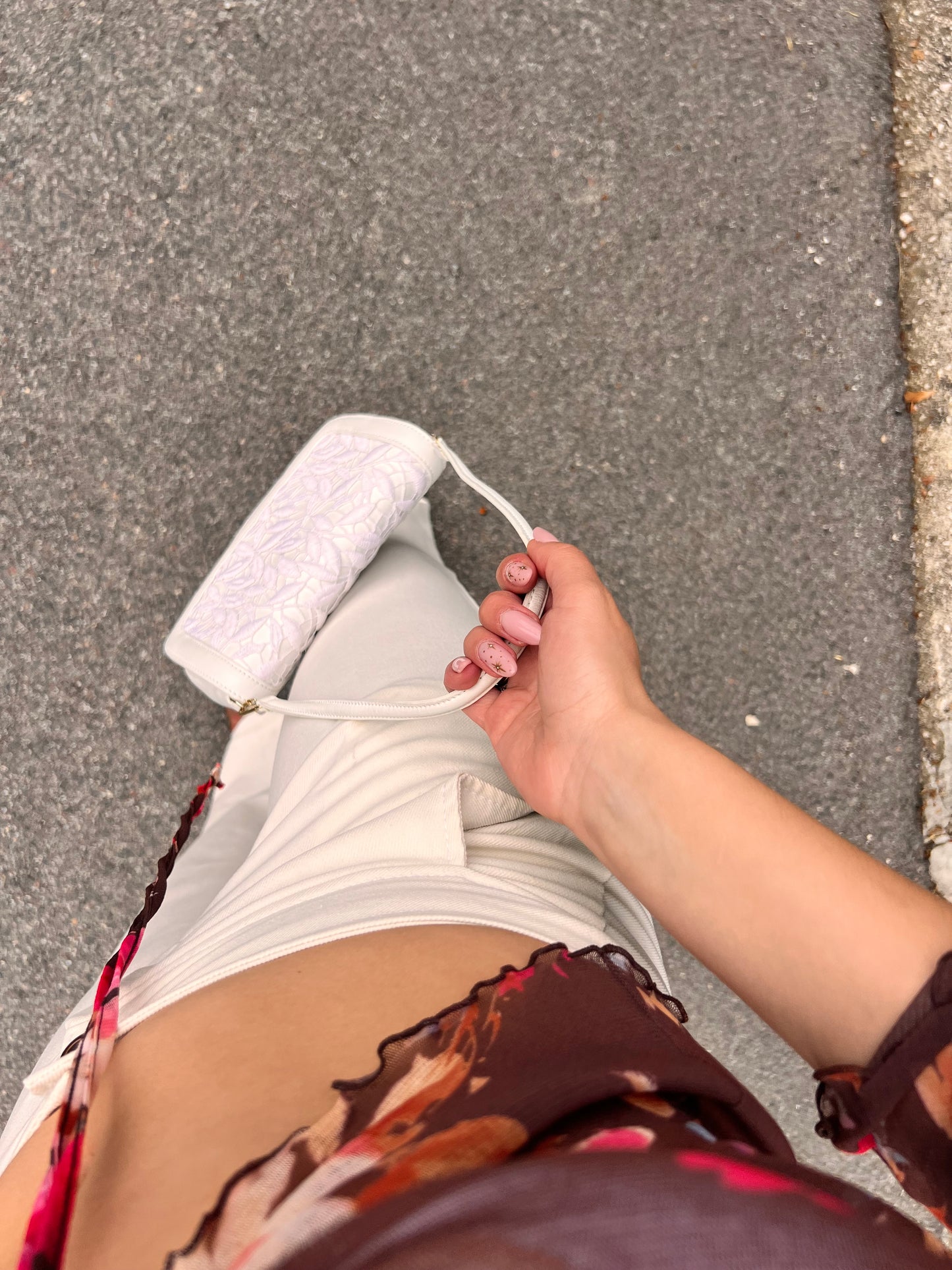 Baguette Blumarine pelle e macrame