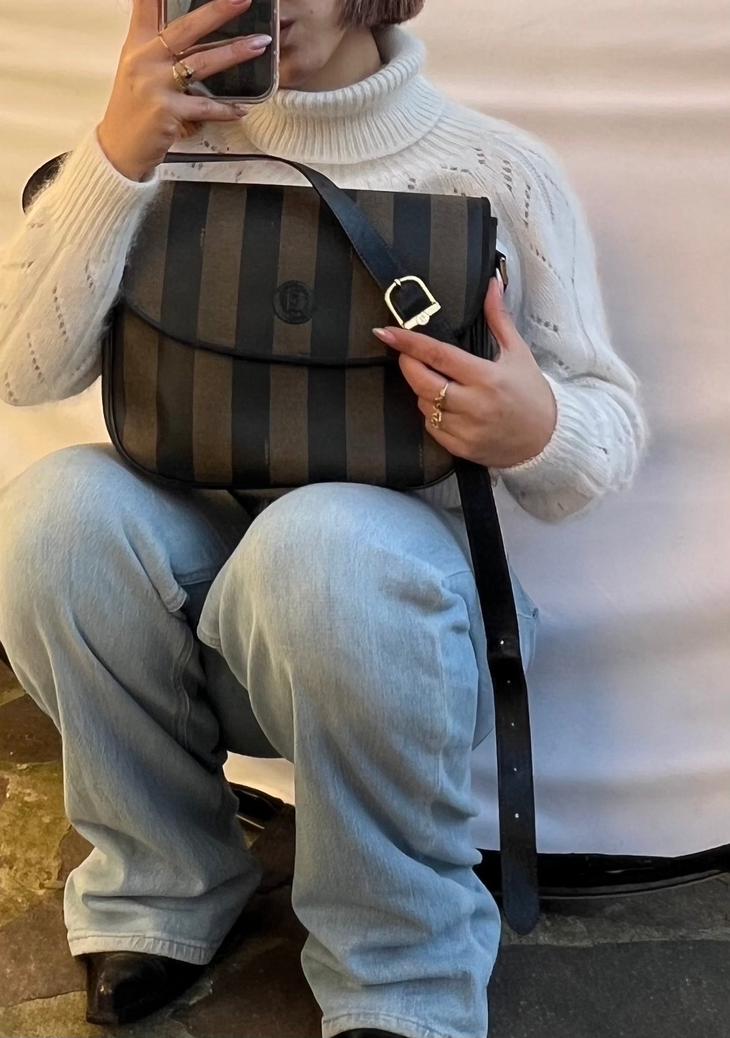 Fendi crossbody pecan