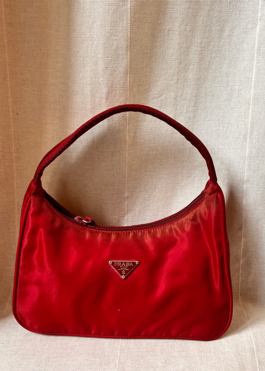 Prada  nylon Mini Bag - Rosso Iconico  leggi bio