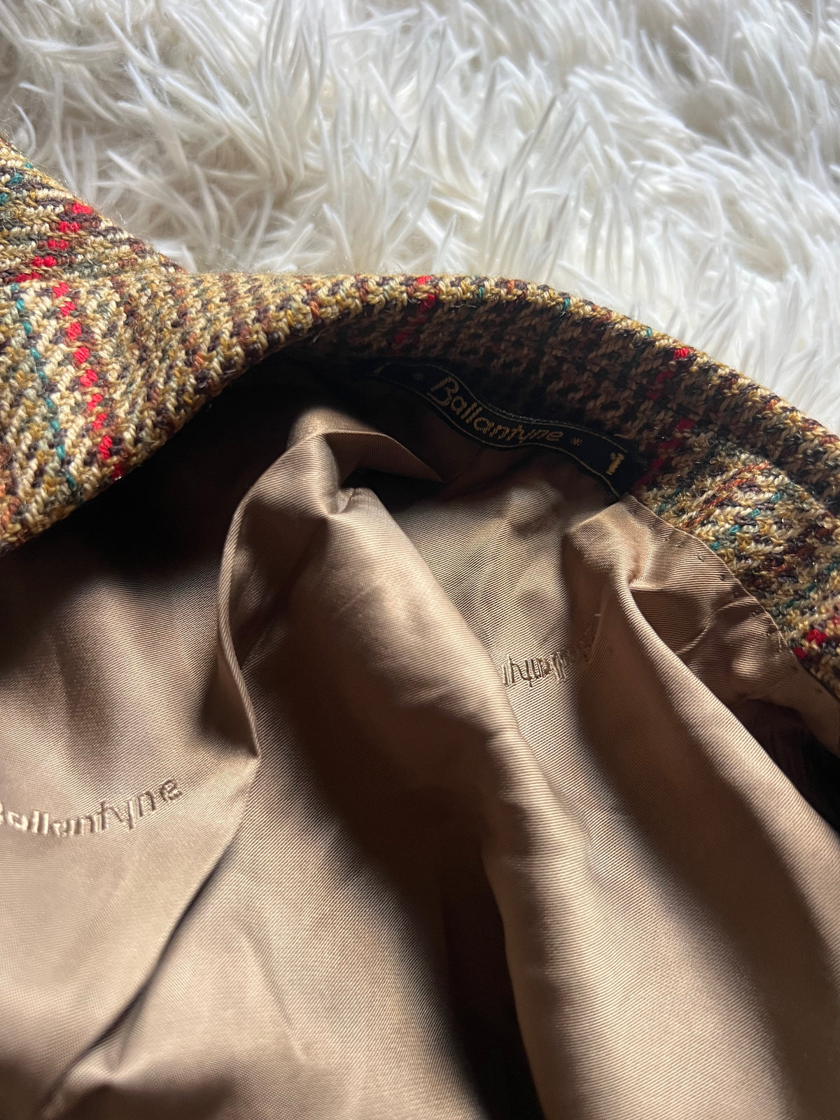 Blazer Vintage Ballantyne in Pura Lana Vergine – Trama Tweed Tartan / Prince of Wales