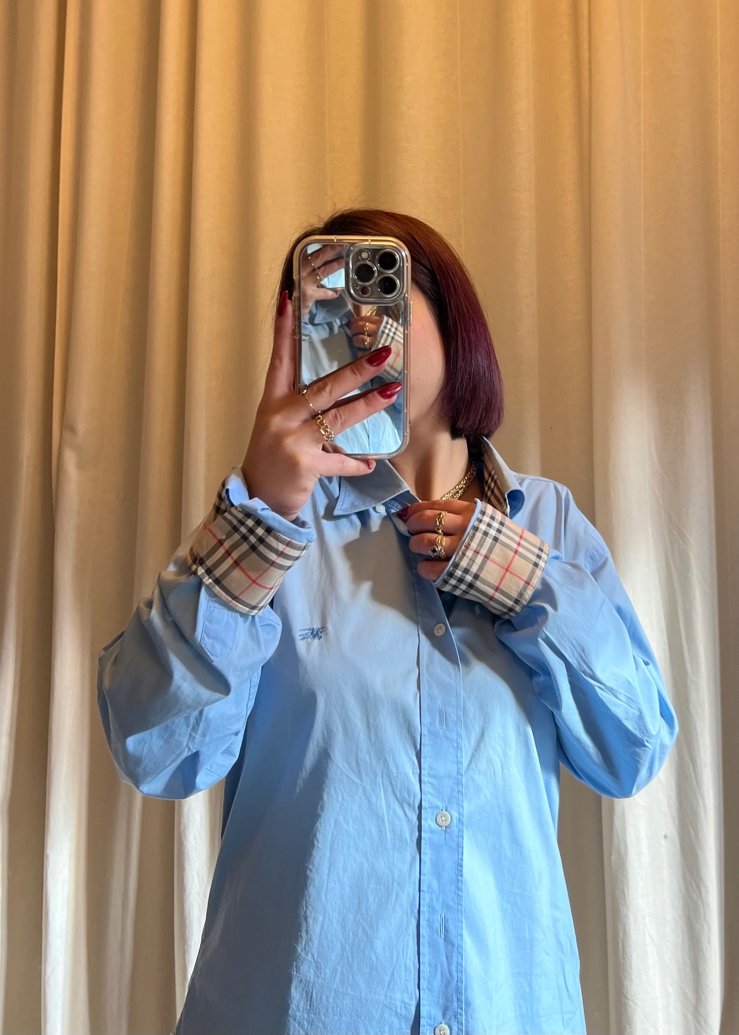 Camicia Burberry azzurra