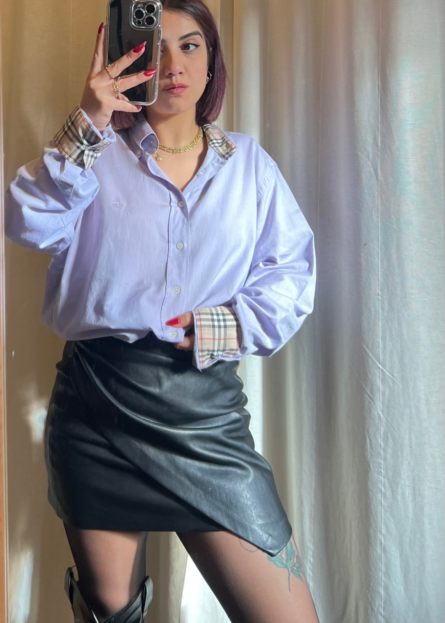 Camicia Burberry lilla