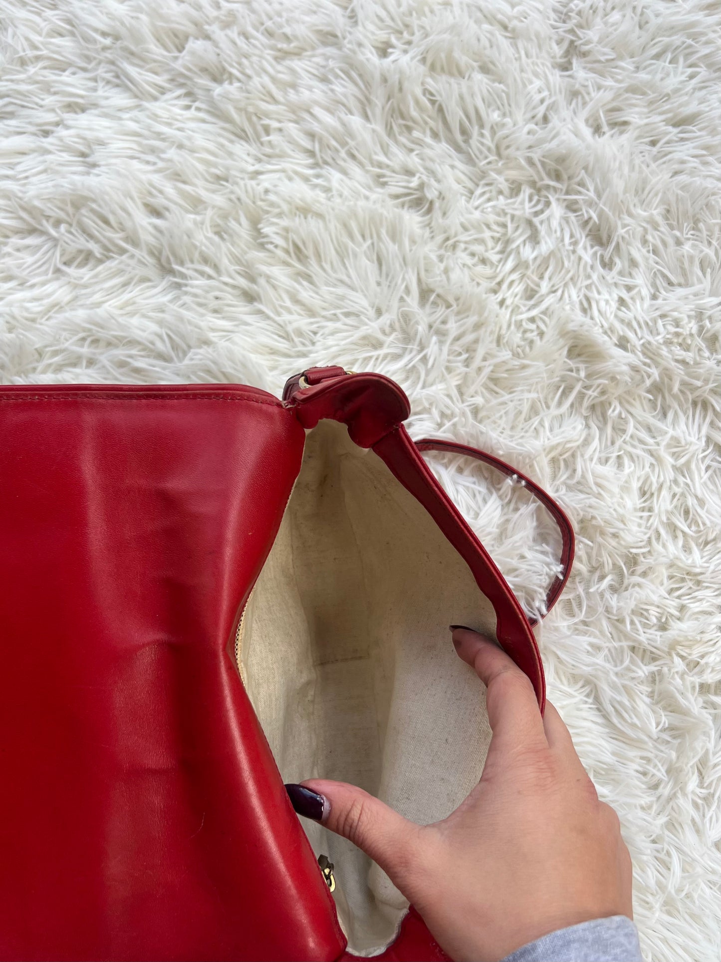 Super rare 70's Ysl Red bag