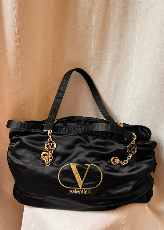 Valentino Garavani – Maxi Tote in Satin Nero