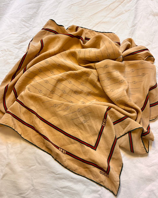 Foulard Gucci in Seta – Pattern Geometrico Iconico (80x80)